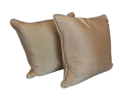 Pair of Silk Mustard Pillows (39X5PA)