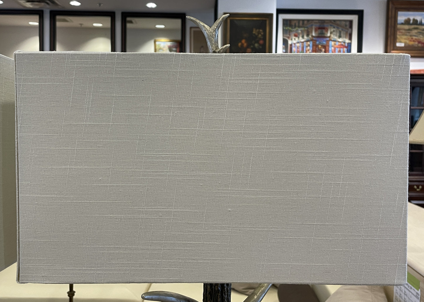 Pair of Silvered Antler Lamps (01B011)