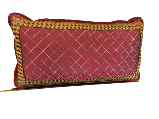 Silk Burgundy Bolster Pillow (F81GDL)
