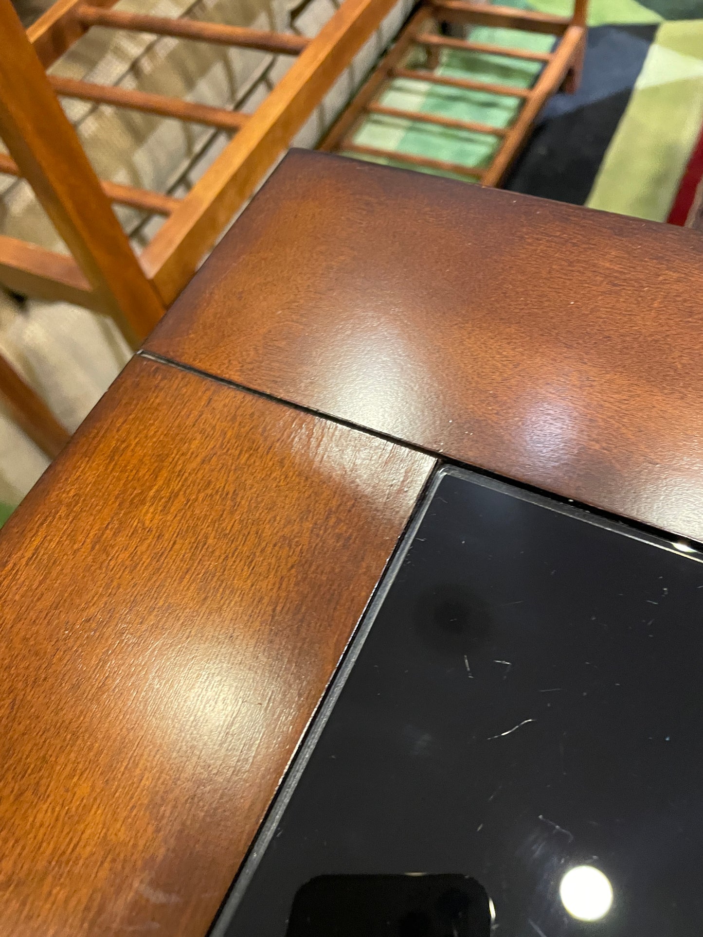 Glass Topped Computer Desk, AS IS (0NW00C)