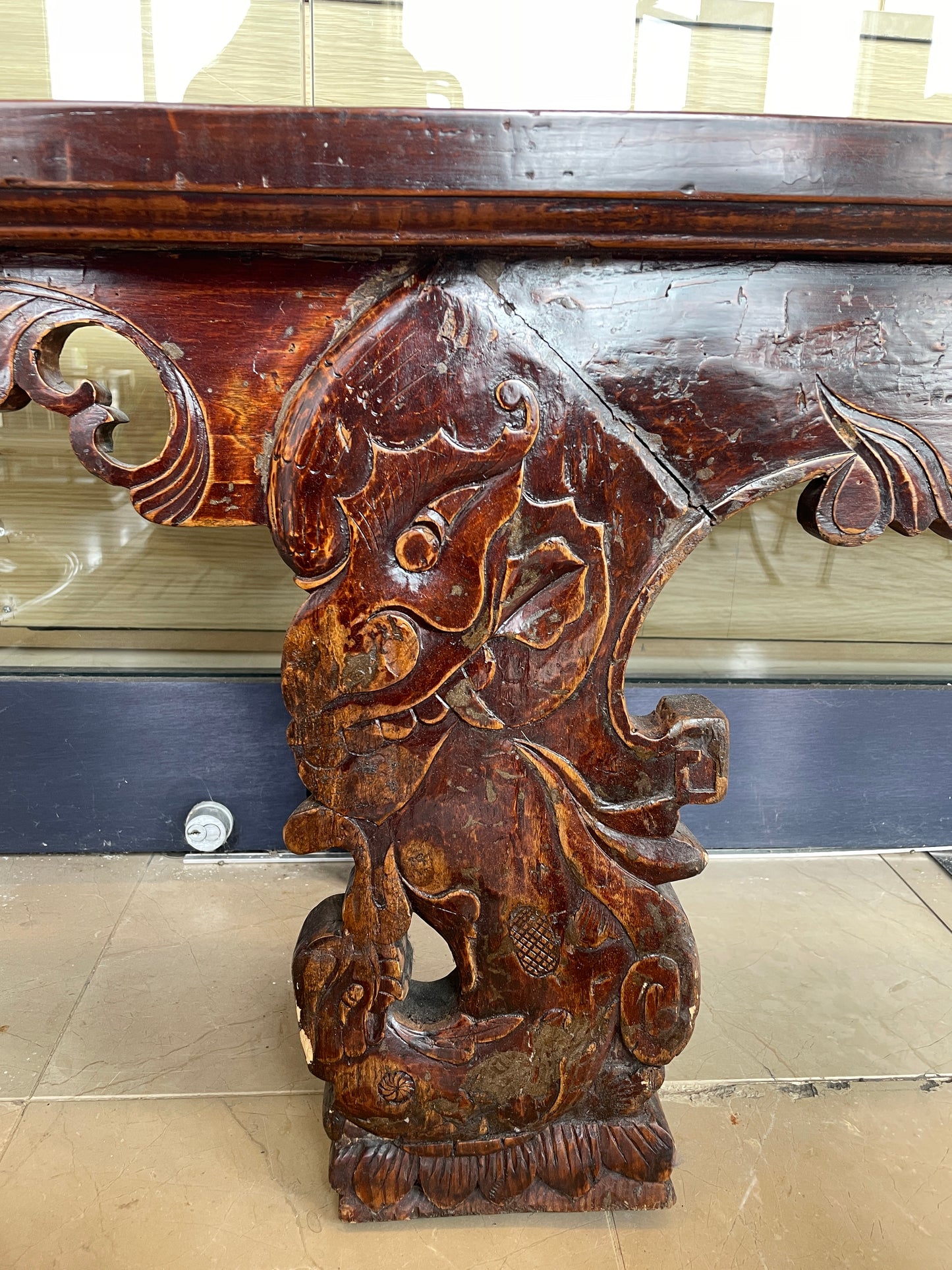 Antique Chinese Altar Style Bench (0C8004)
