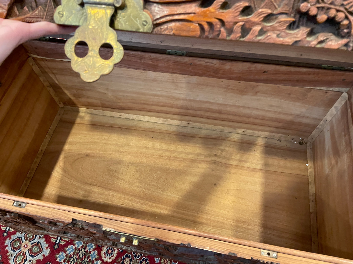 Chinese Carved Camphor Chest/Trunk (0NW00L)