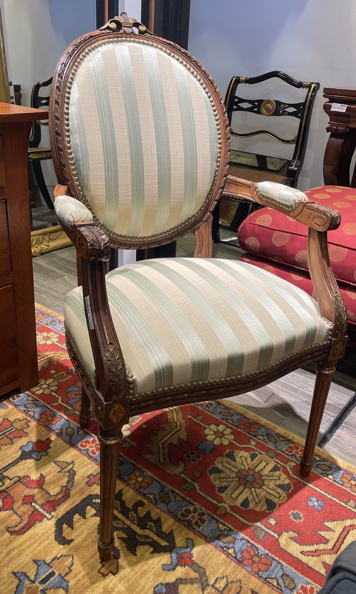 Antique Louis XVI chair, Reupholstered (0G000C)