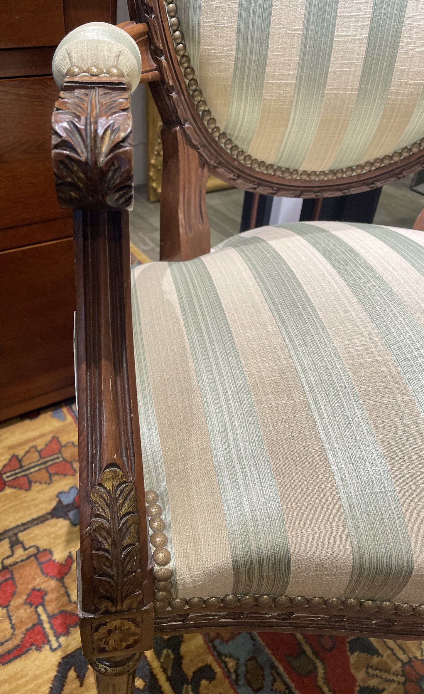 Antique Louis XVI chair, Reupholstered (0G000C)