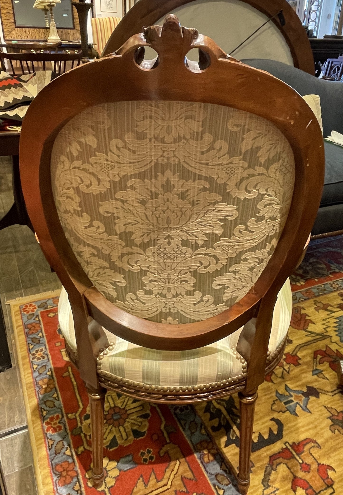 Antique Louis XVI chair, Reupholstered (0G000C)