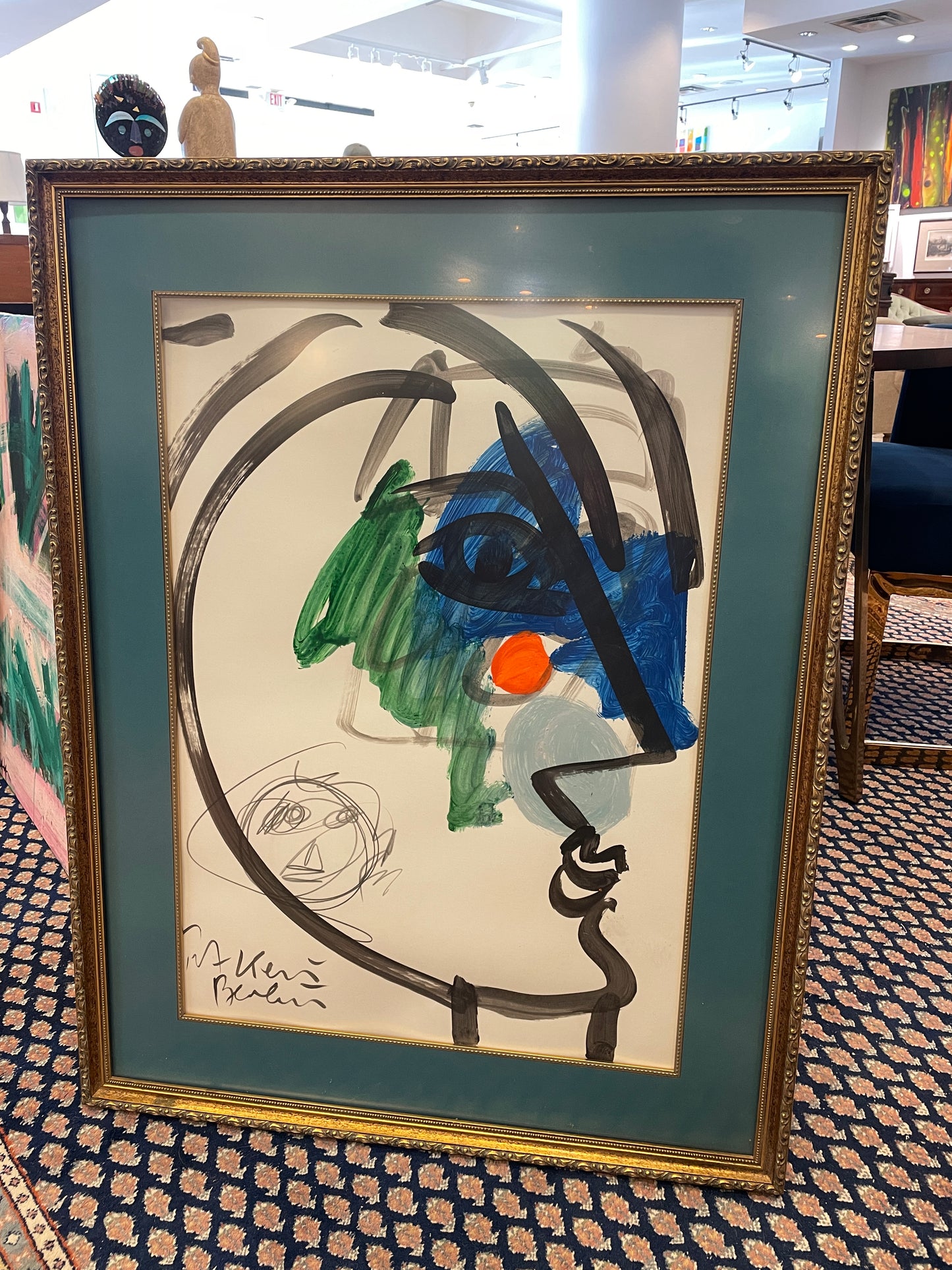 Robert Keil Abstract, the Face Acrylic on Paper (0GF003)