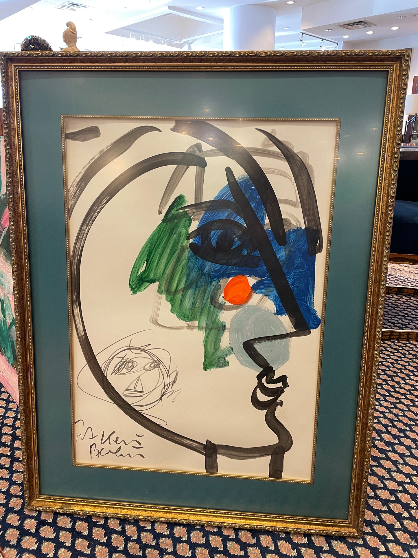 Robert Keil Abstract, the Face Acrylic on Paper (0GF003)