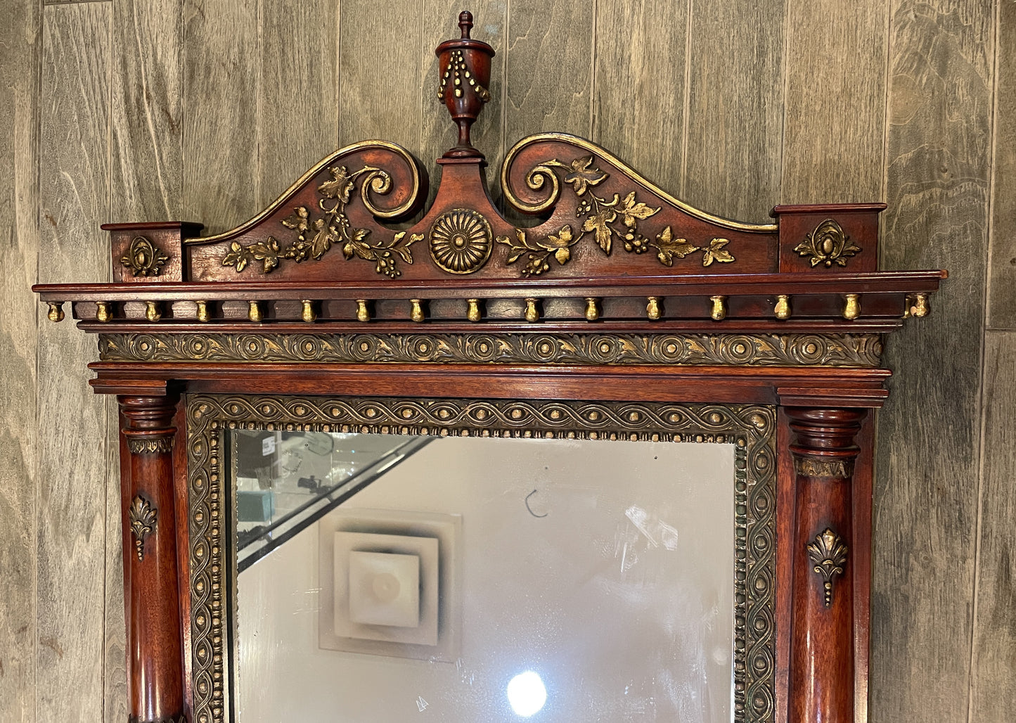 Neoclassical Split Pediment Dressing MIrror with Gilt work (0GG001)