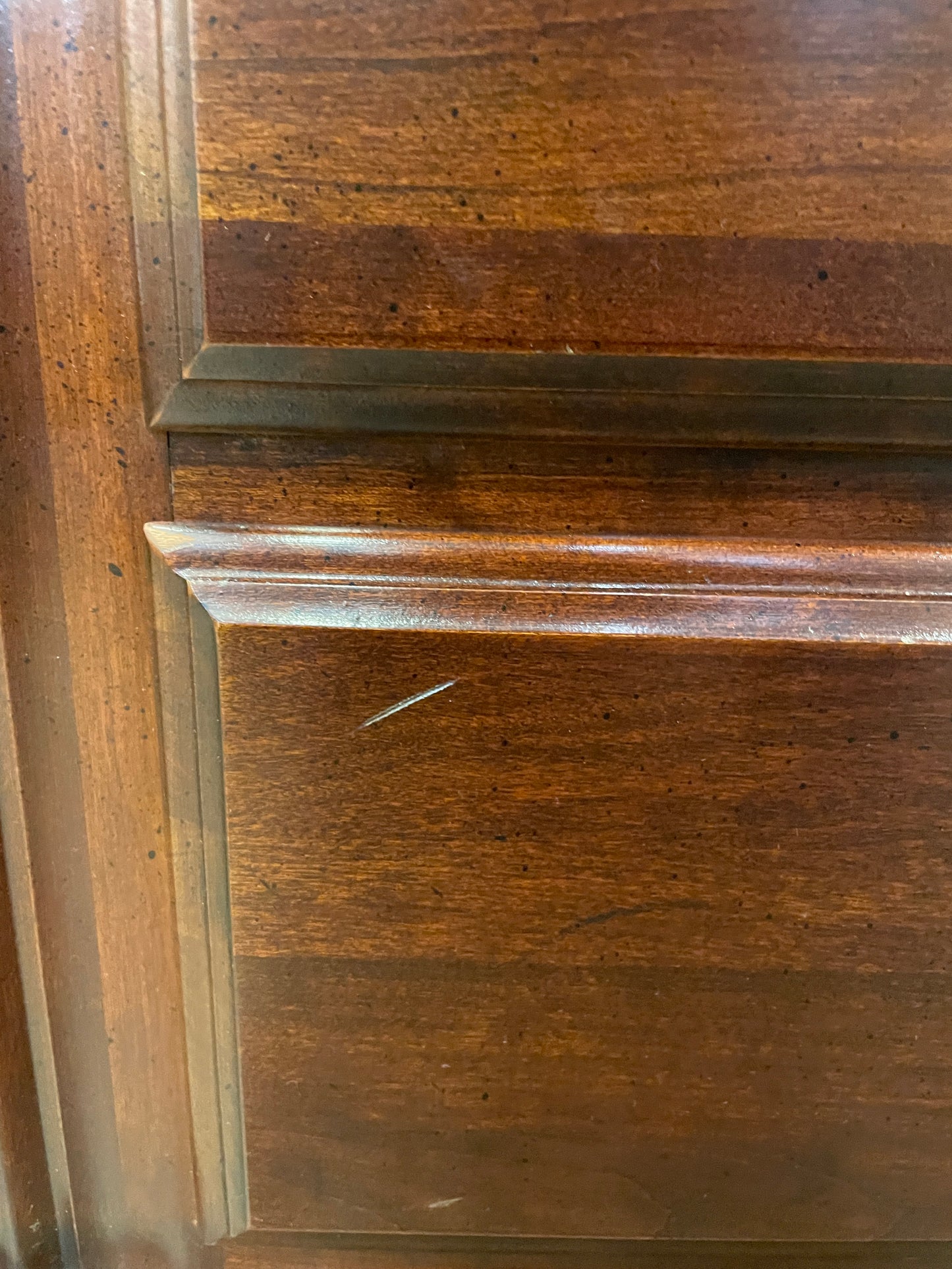 Chippendale Mahogany Three Drawer Nightstand, AS IS (0KC005)