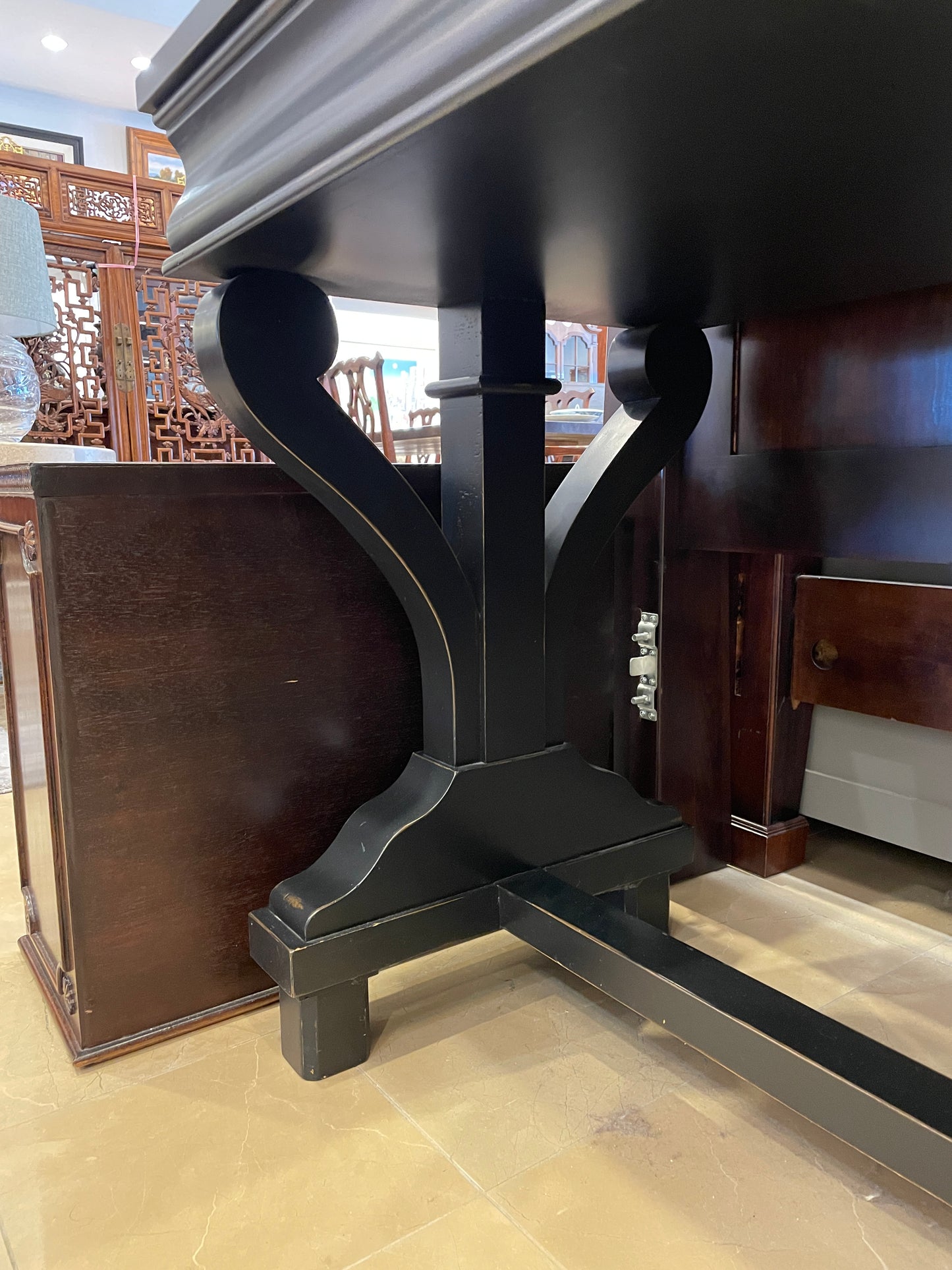 Walter E Smith Black Console Table (0GH005)