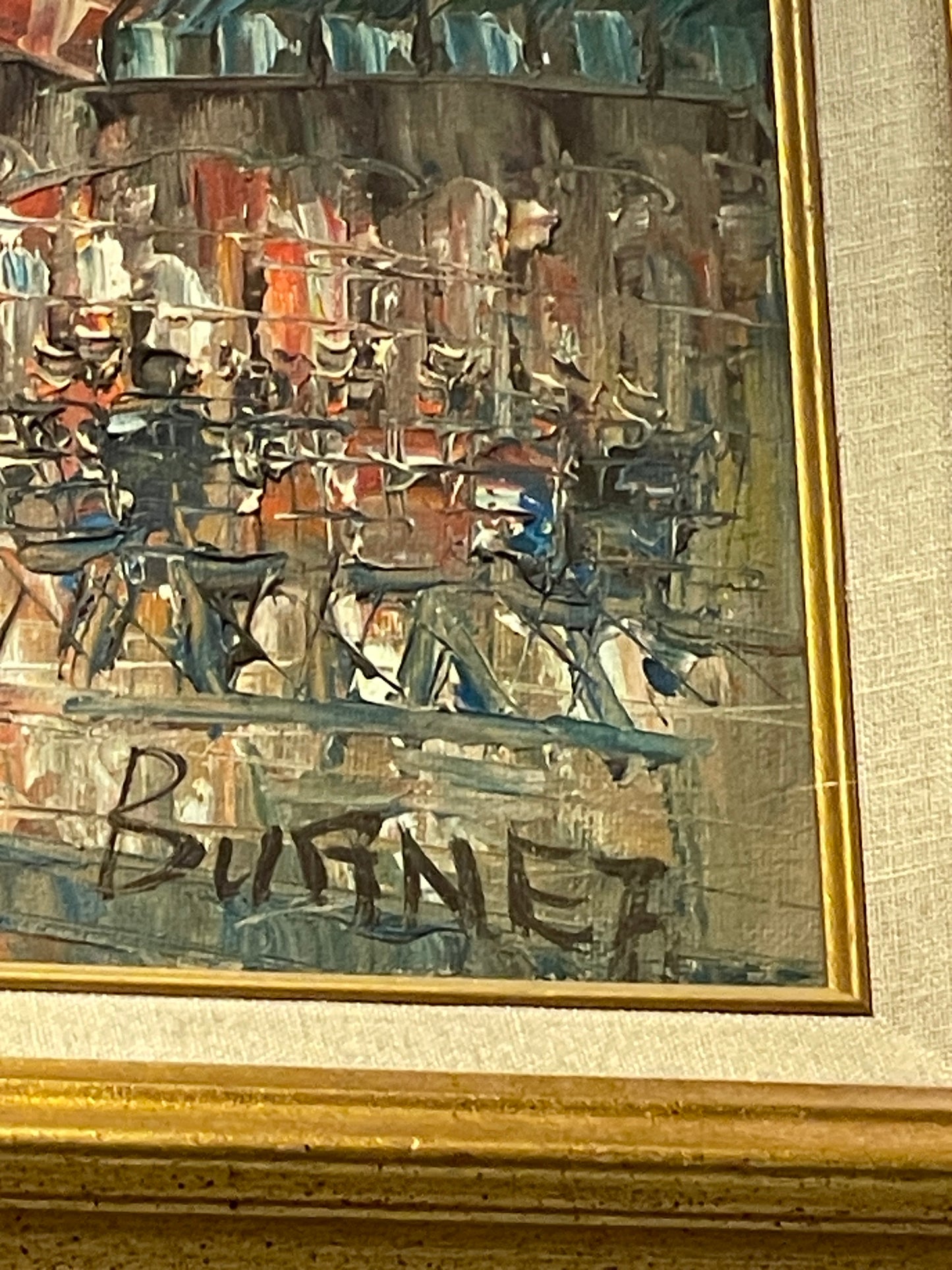 Burnet French Street Scene oil on Canvas (0GF00H)