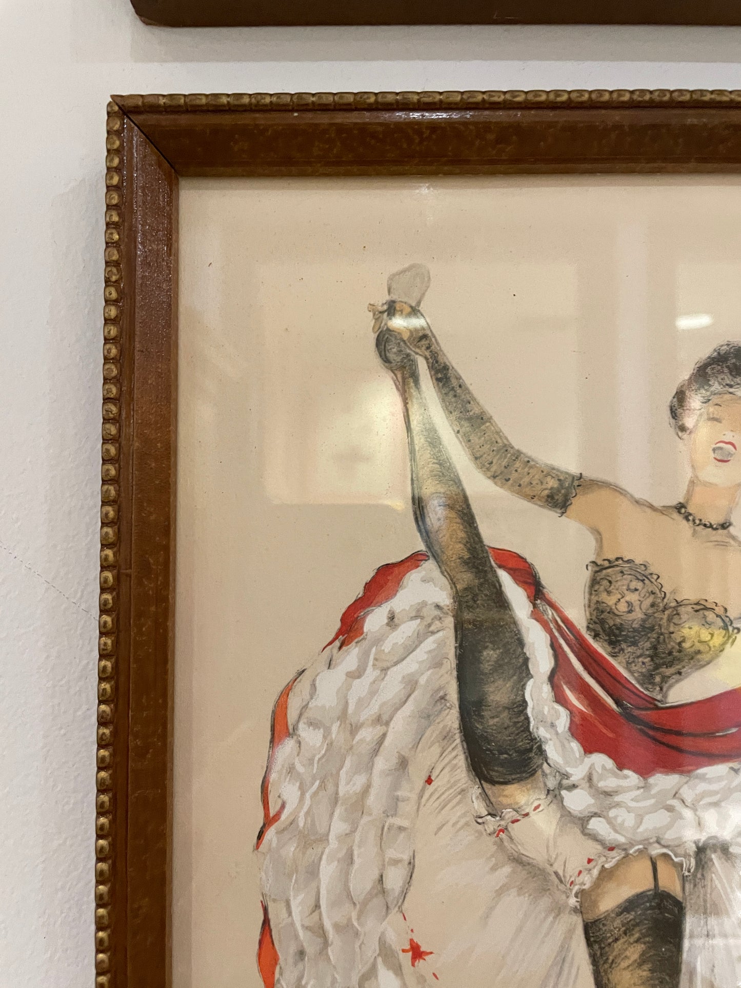 Janicotte Brunette Cancan Mixed Media Offset Litho (0GF00P)