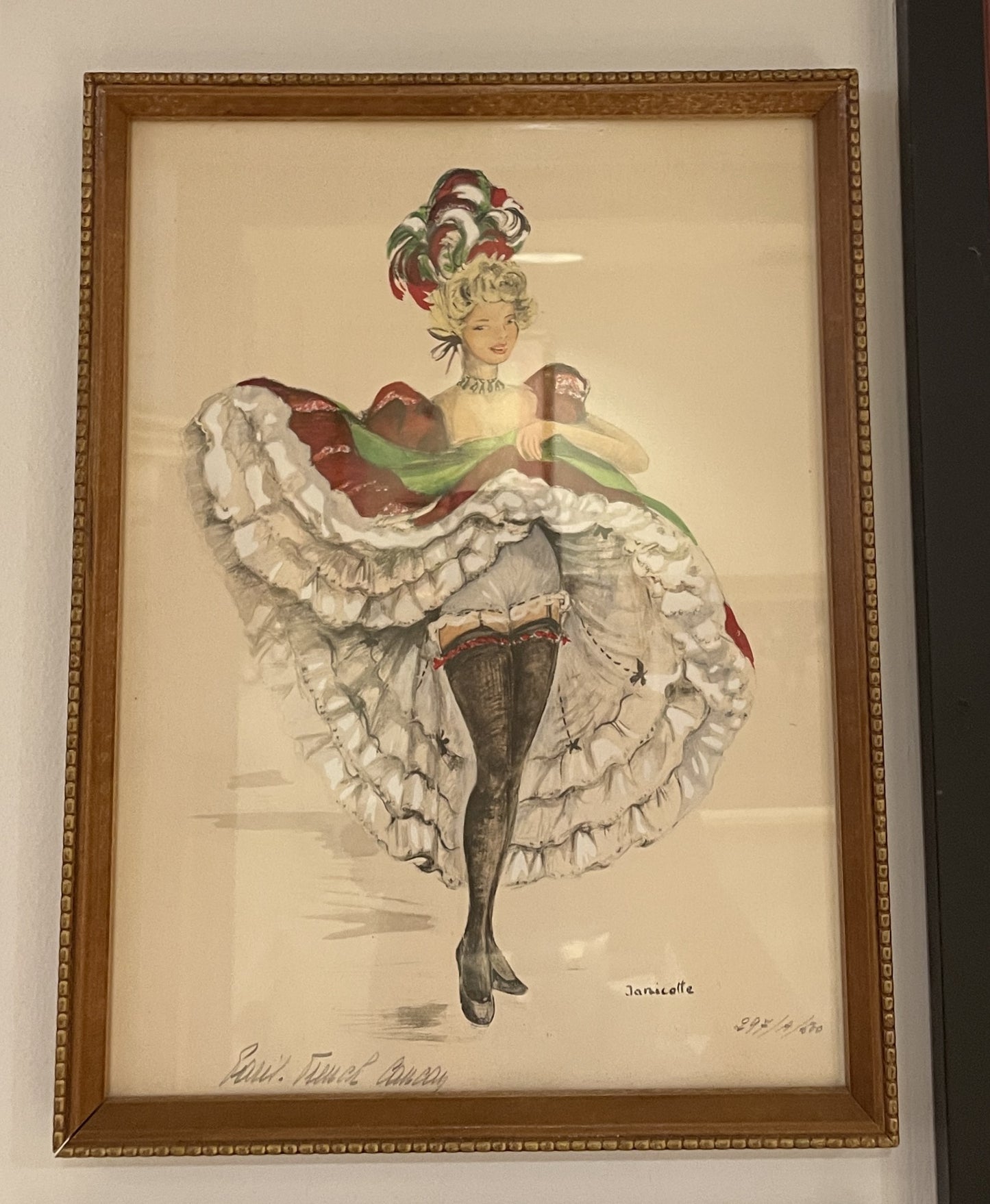 Janicotte Blonde Cancan Mixed Media Offset Litho (0GF00P)