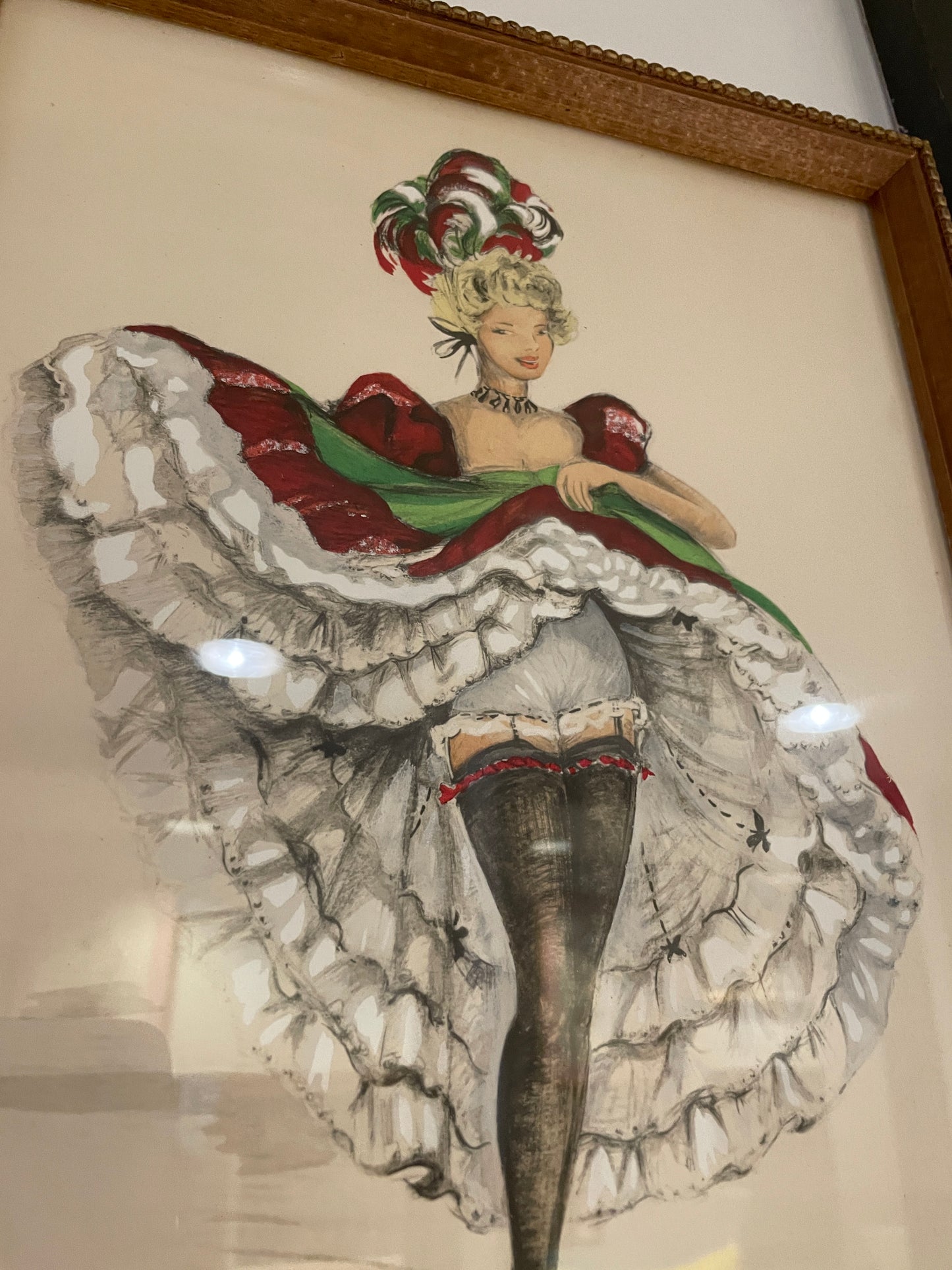 Janicotte Blonde Cancan Mixed Media Offset Litho (0GF00P)