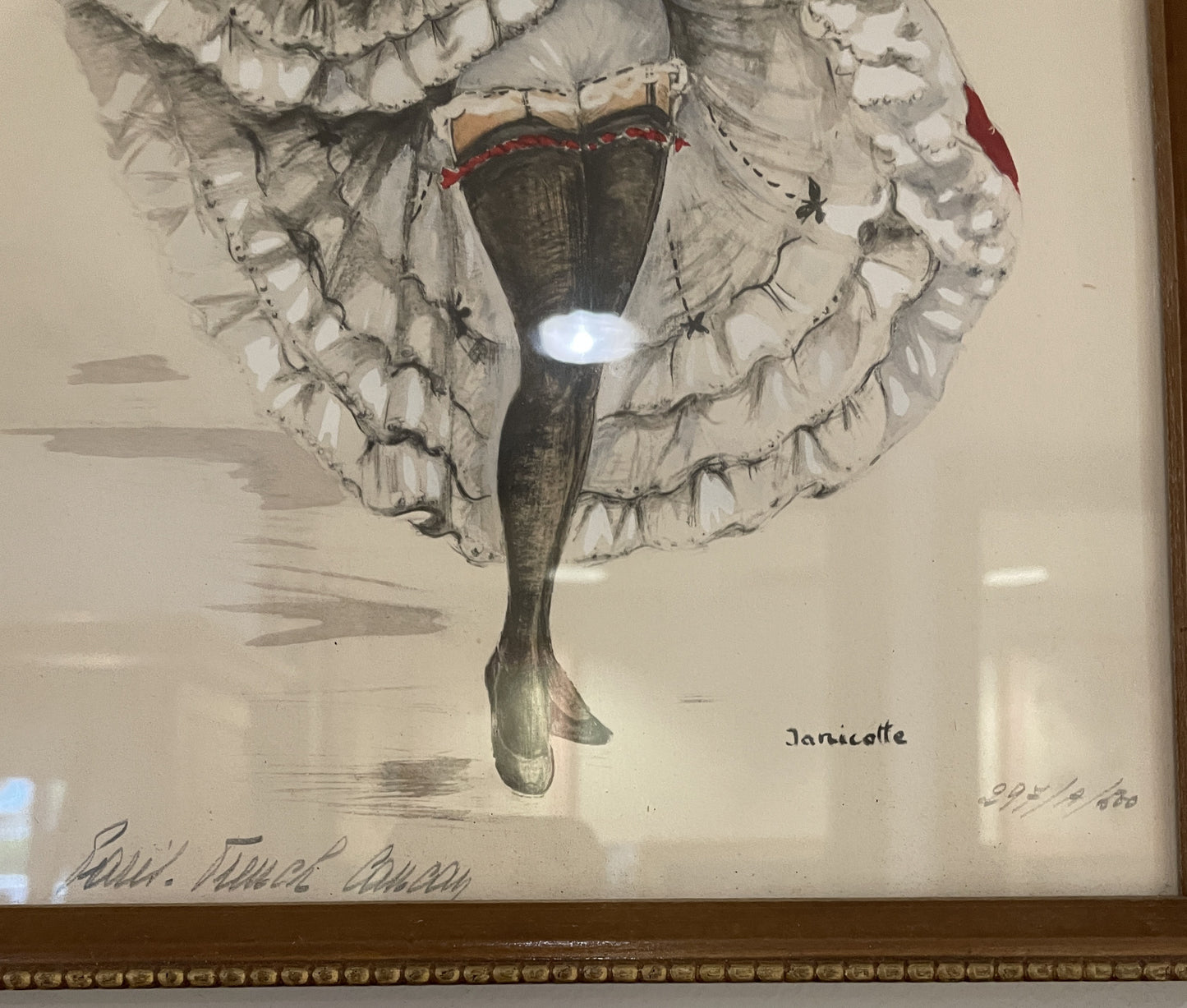 Janicotte Blonde Cancan Mixed Media Offset Litho (0GF00P)