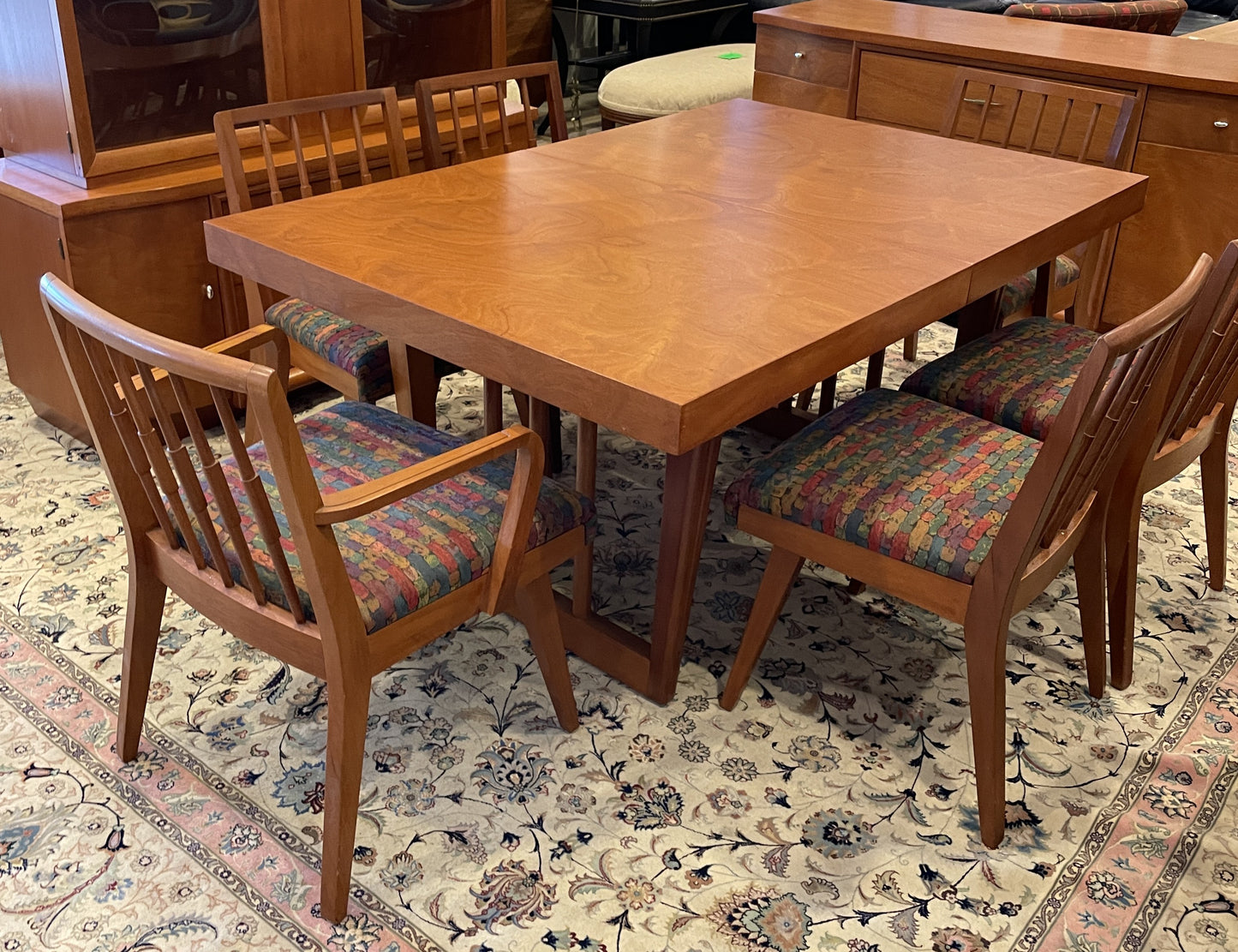 Mid Century Dining Suite, Including table, 6 chairs, china and buffet, attr: Sieling Modern (0GL003)