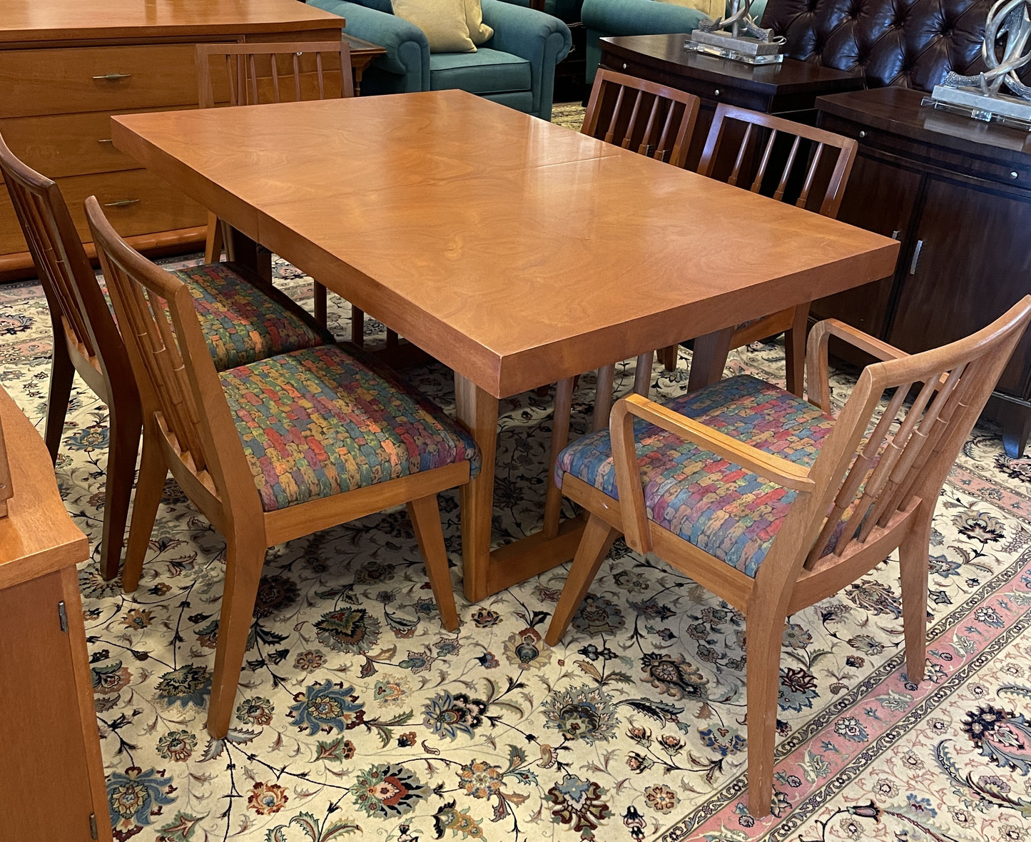 Mid Century Dining Suite, Including table, 6 chairs, china and buffet, attr: Sieling Modern (0GL003)