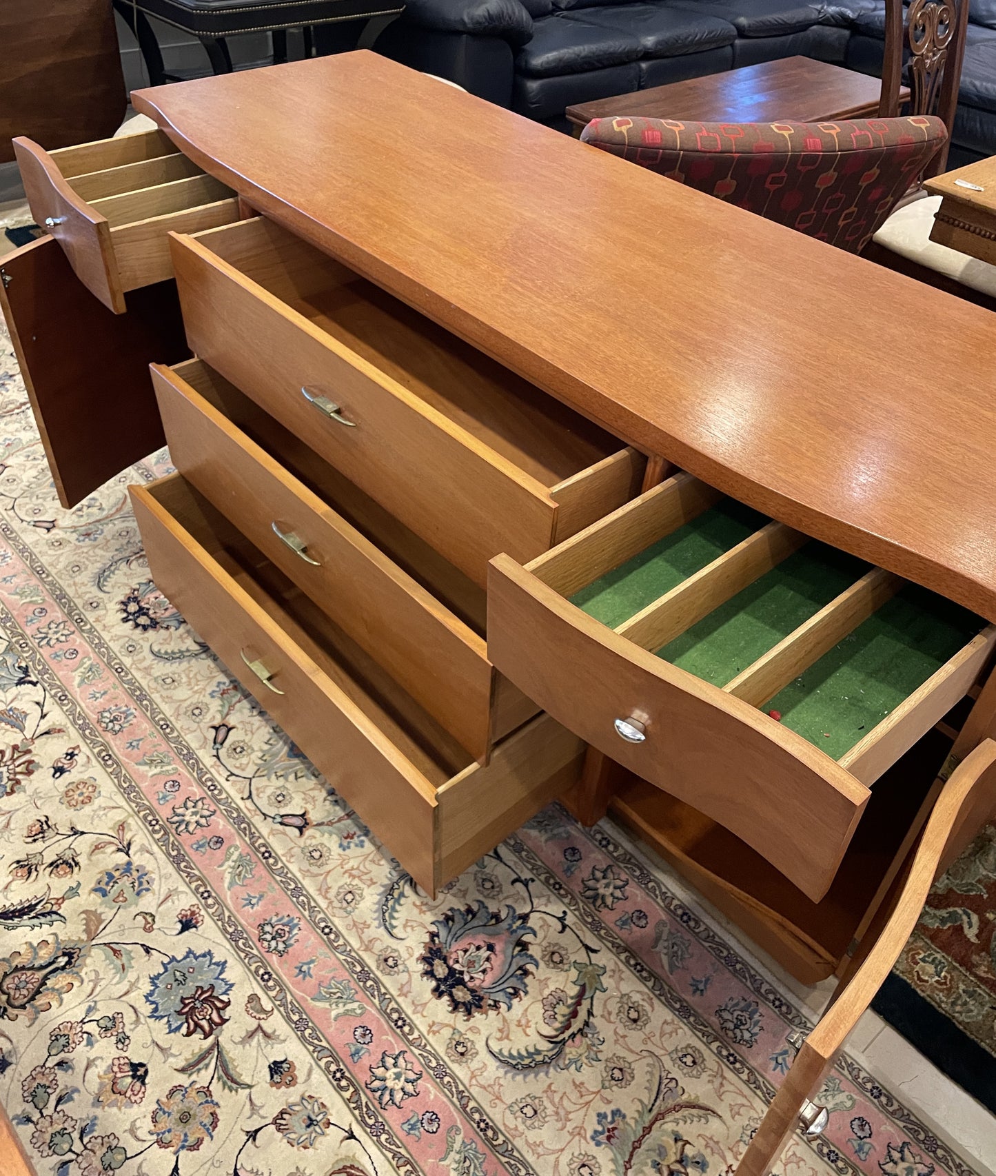 Mid Century Dining Suite, Including table, 6 chairs, china and buffet, attr: Sieling Modern (0GL003)