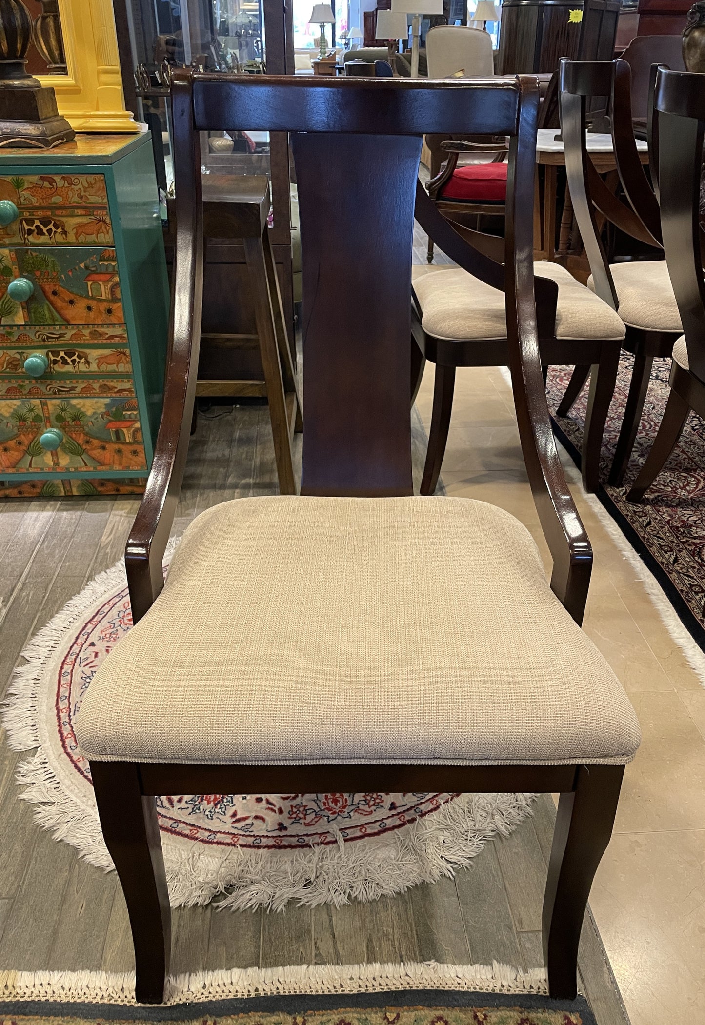 Set of 4 Klismos Style Dining Chairs AS IS (0CC002)