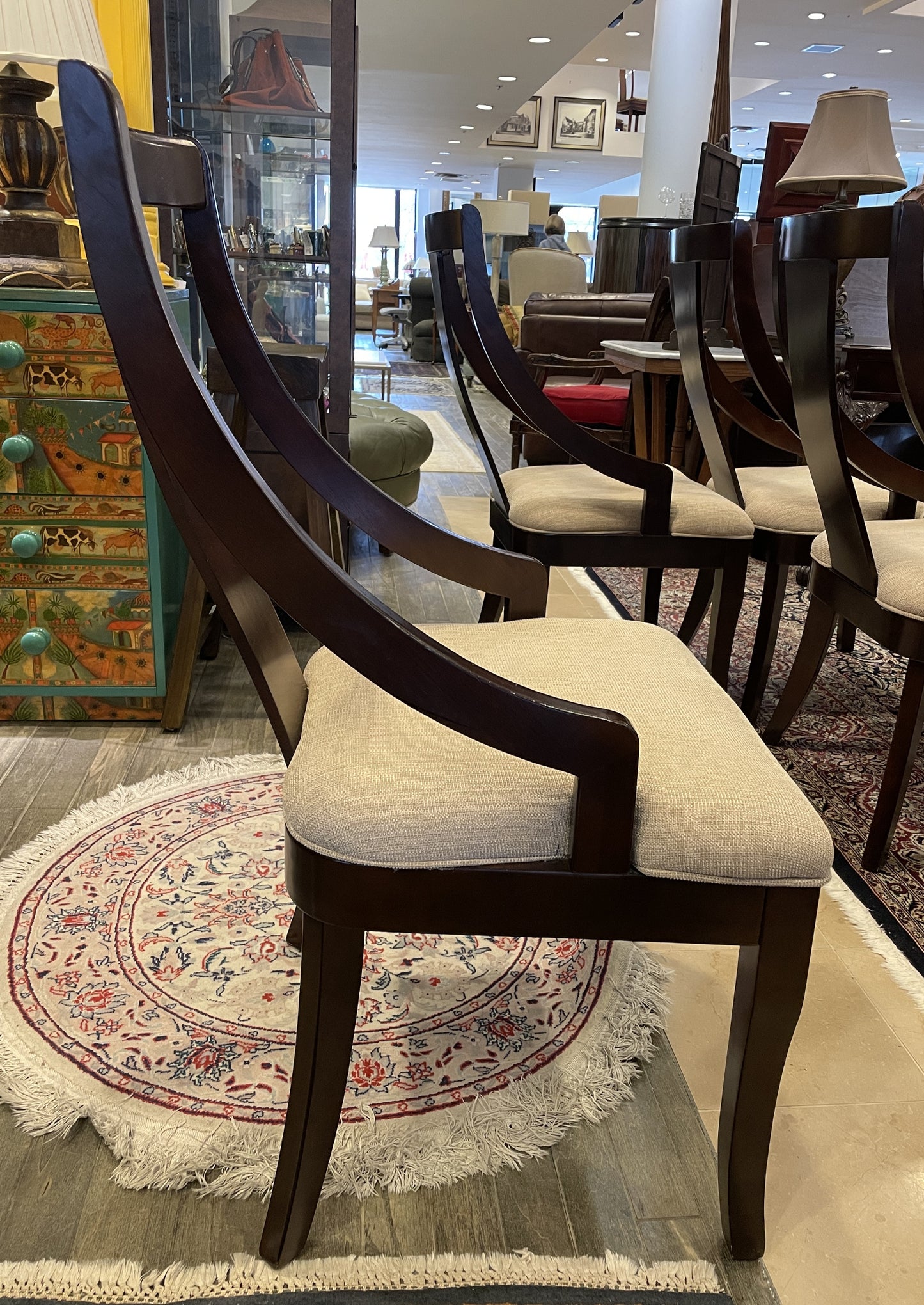 Set of 4 Klismos Style Dining Chairs AS IS (0CC002)