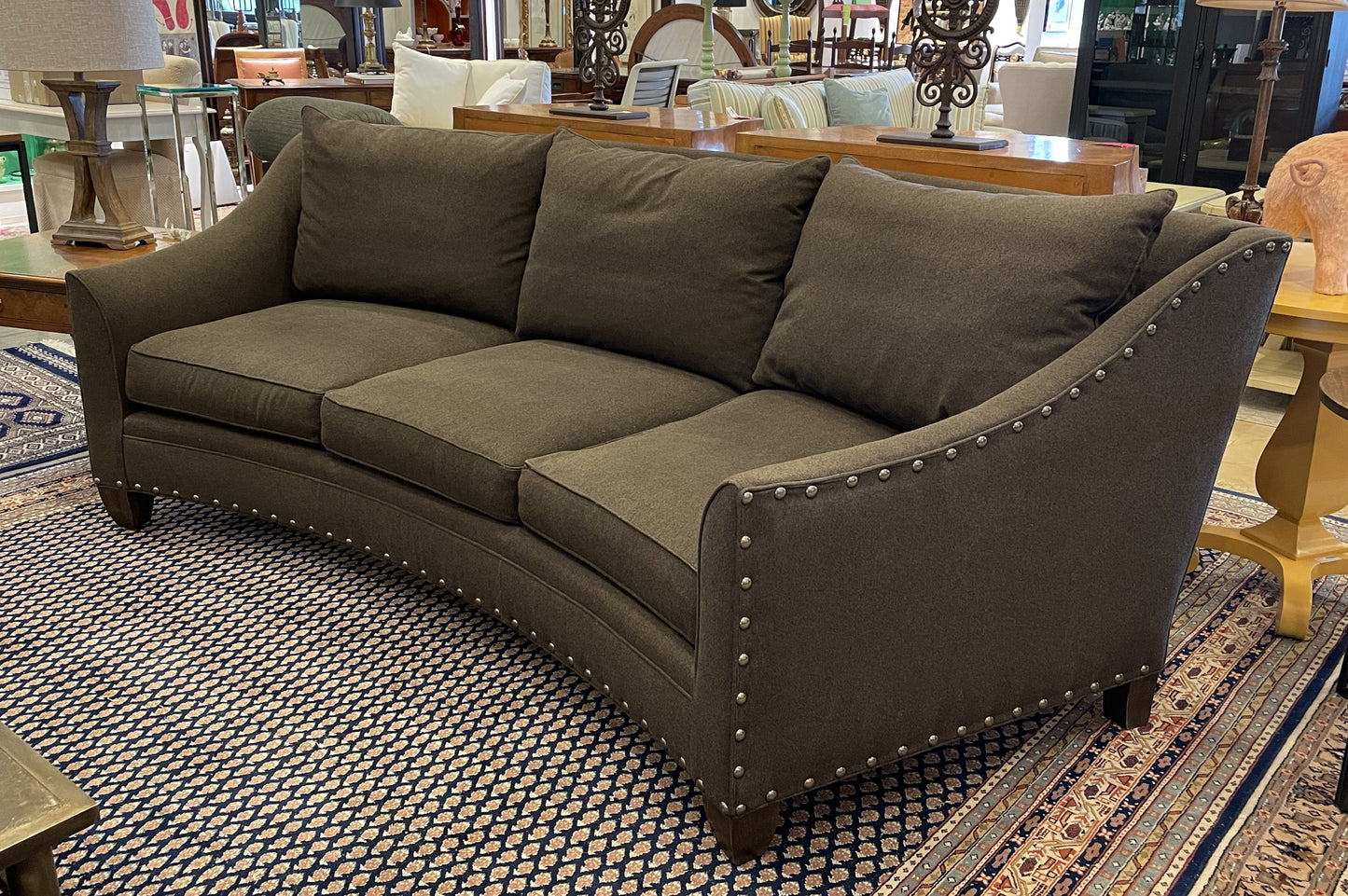 Vanguard Curved Espresso Sofa (0CE002)