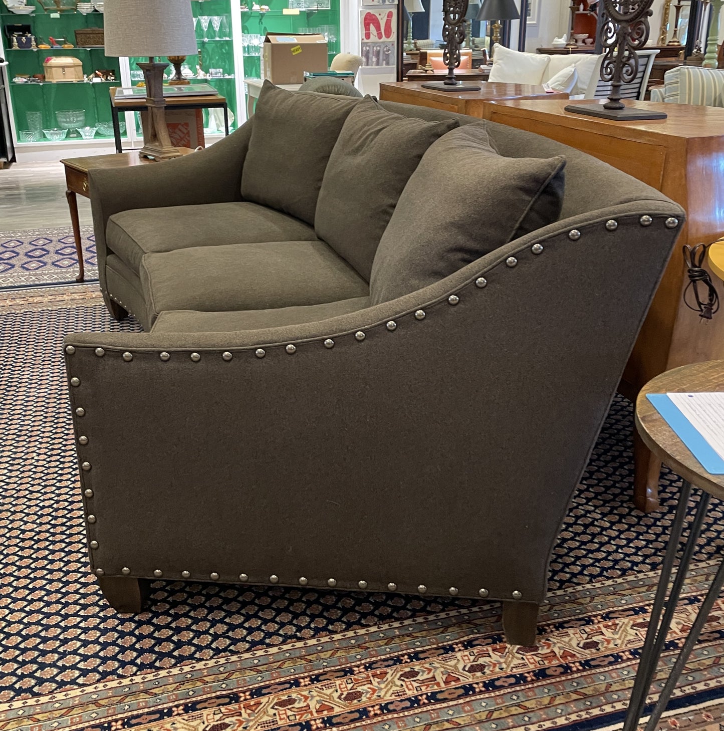 Vanguard Curved Espresso Sofa (0CE002)