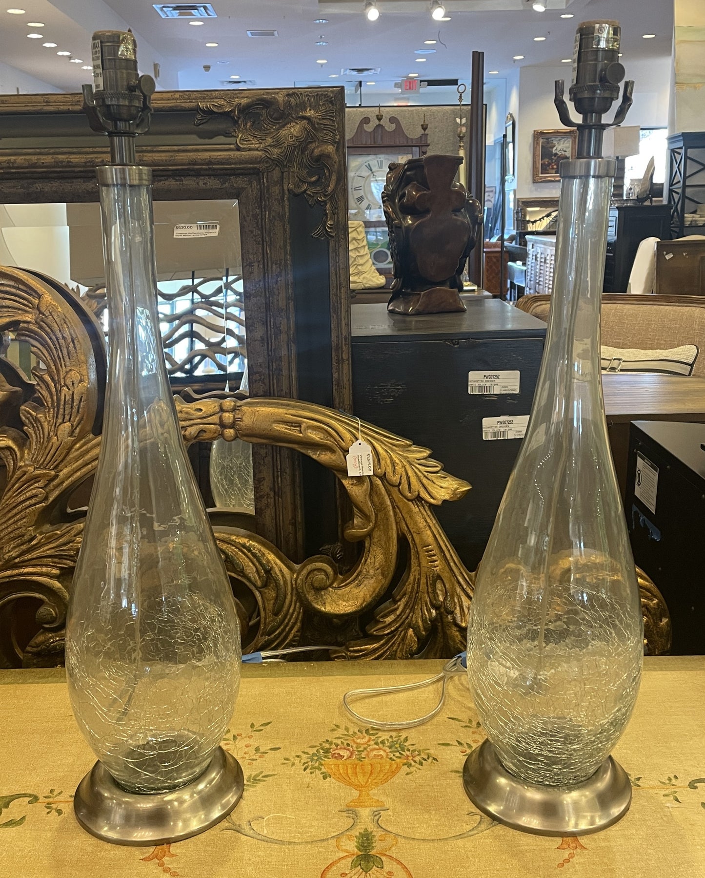 Pottery Barn Stretch Glass Lamps, a Pair (0KF00G)