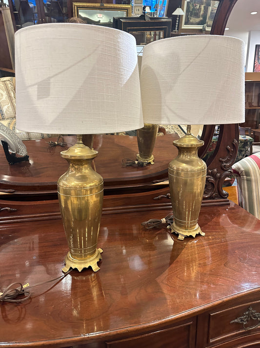 Pr. Vintage Brass Lamps (27222)