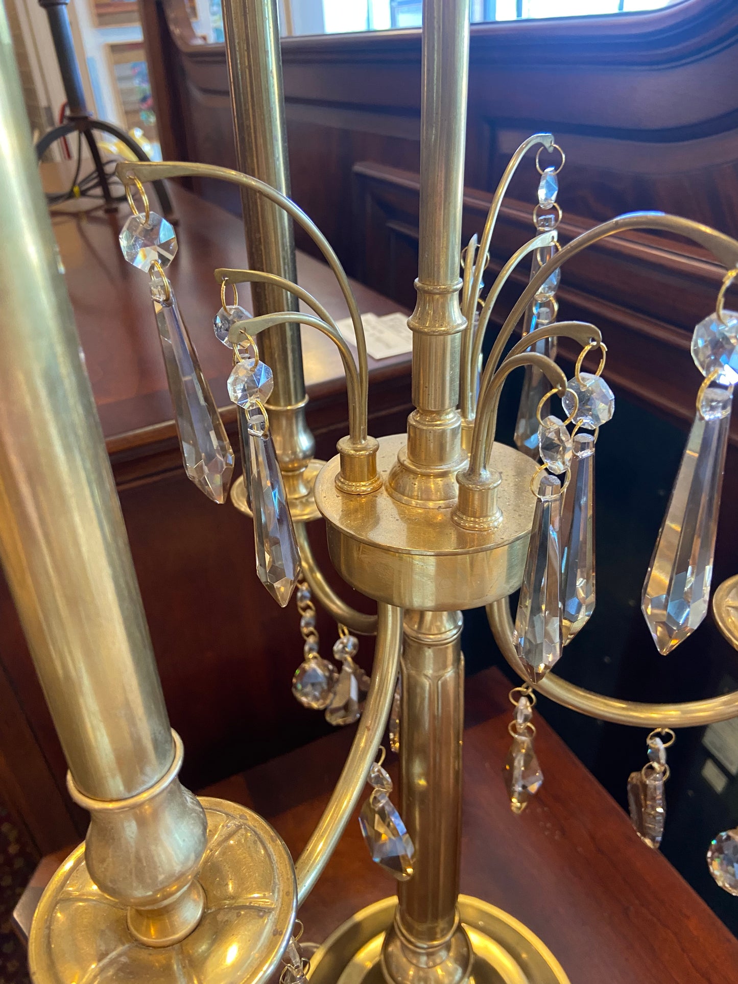 John Richard Brass Lamp with Crystals (LAXNGB)