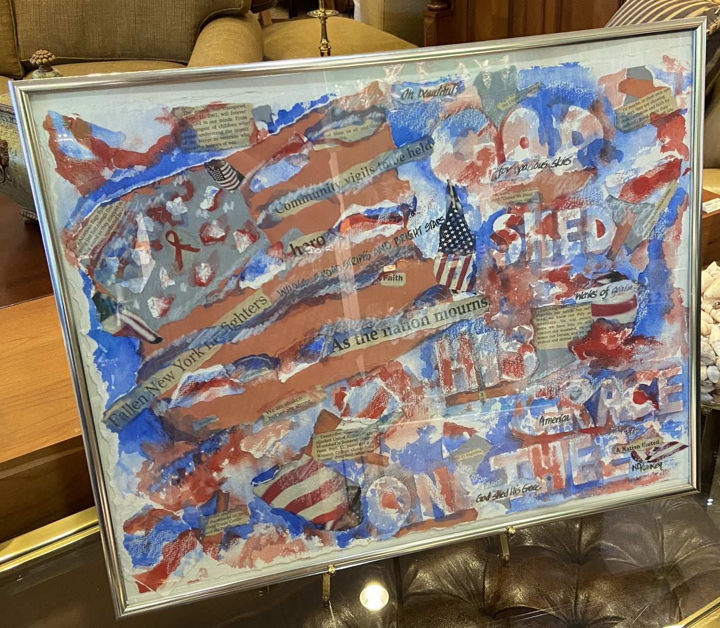 ND Kenney "God Shed His Grace" Multi Media 9/11 Themed Collage (PDZTEU)