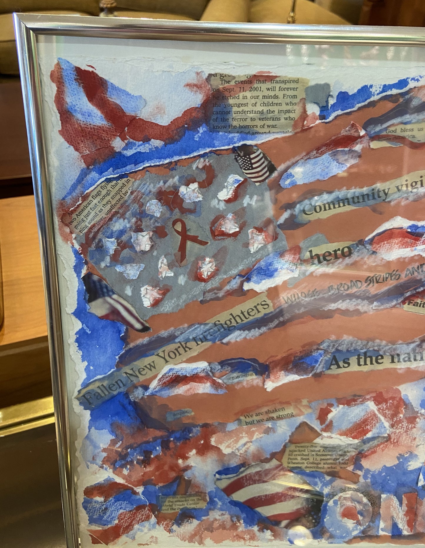 ND Kenney "God Shed His Grace" Multi Media 9/11 Themed Collage (PDZTEU)