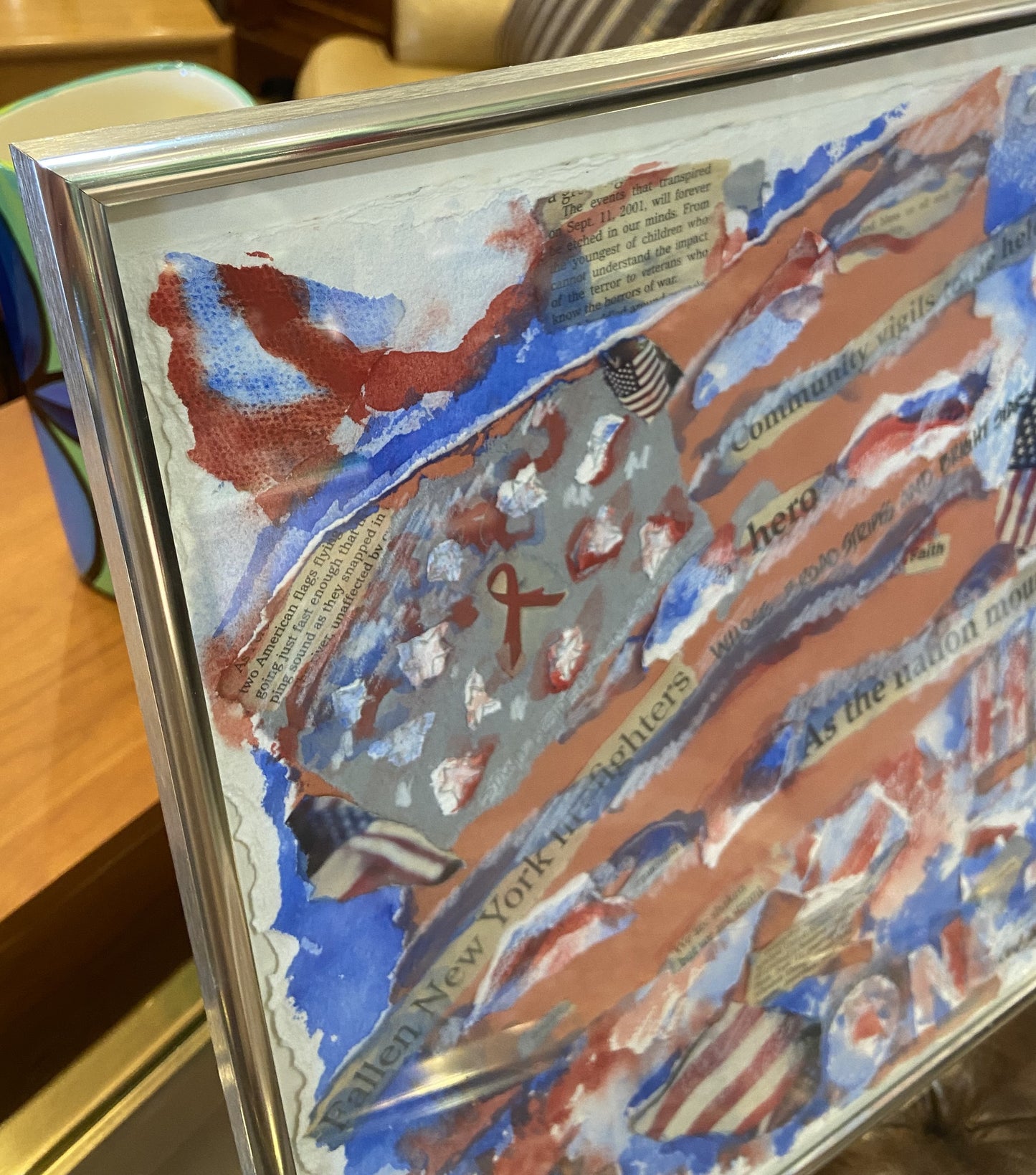 ND Kenney "God Shed His Grace" Multi Media 9/11 Themed Collage (PDZTEU)