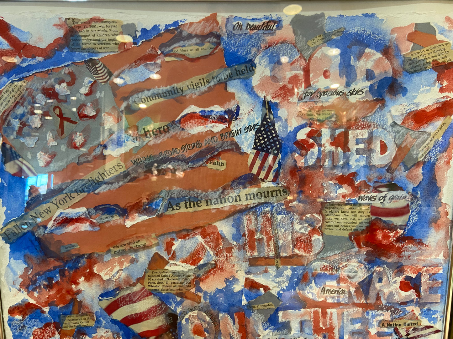 ND Kenney "God Shed His Grace" Multi Media 9/11 Themed Collage (PDZTEU)