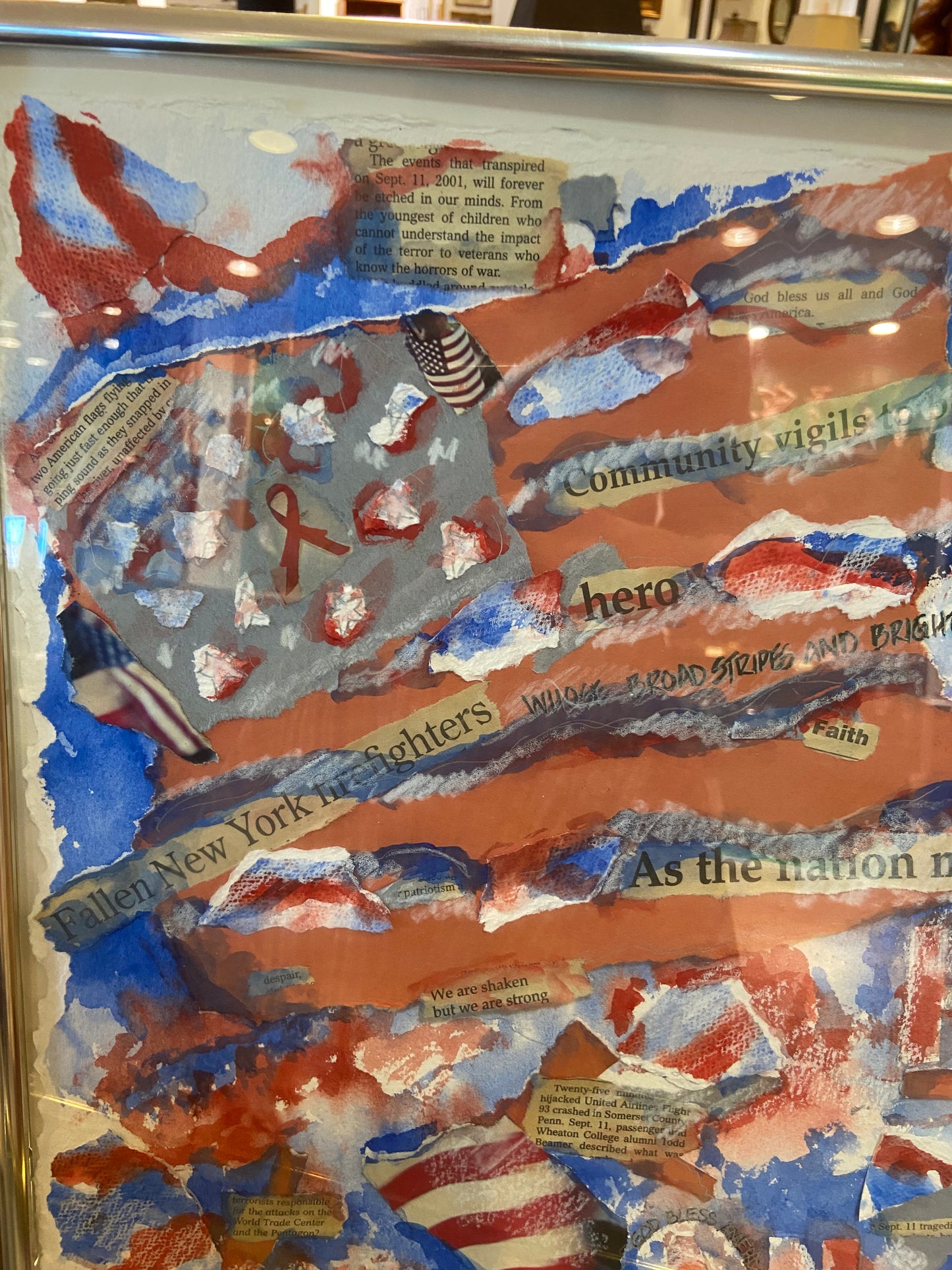 ND Kenney "God Shed His Grace" Multi Media 9/11 Themed Collage (PDZTEU)