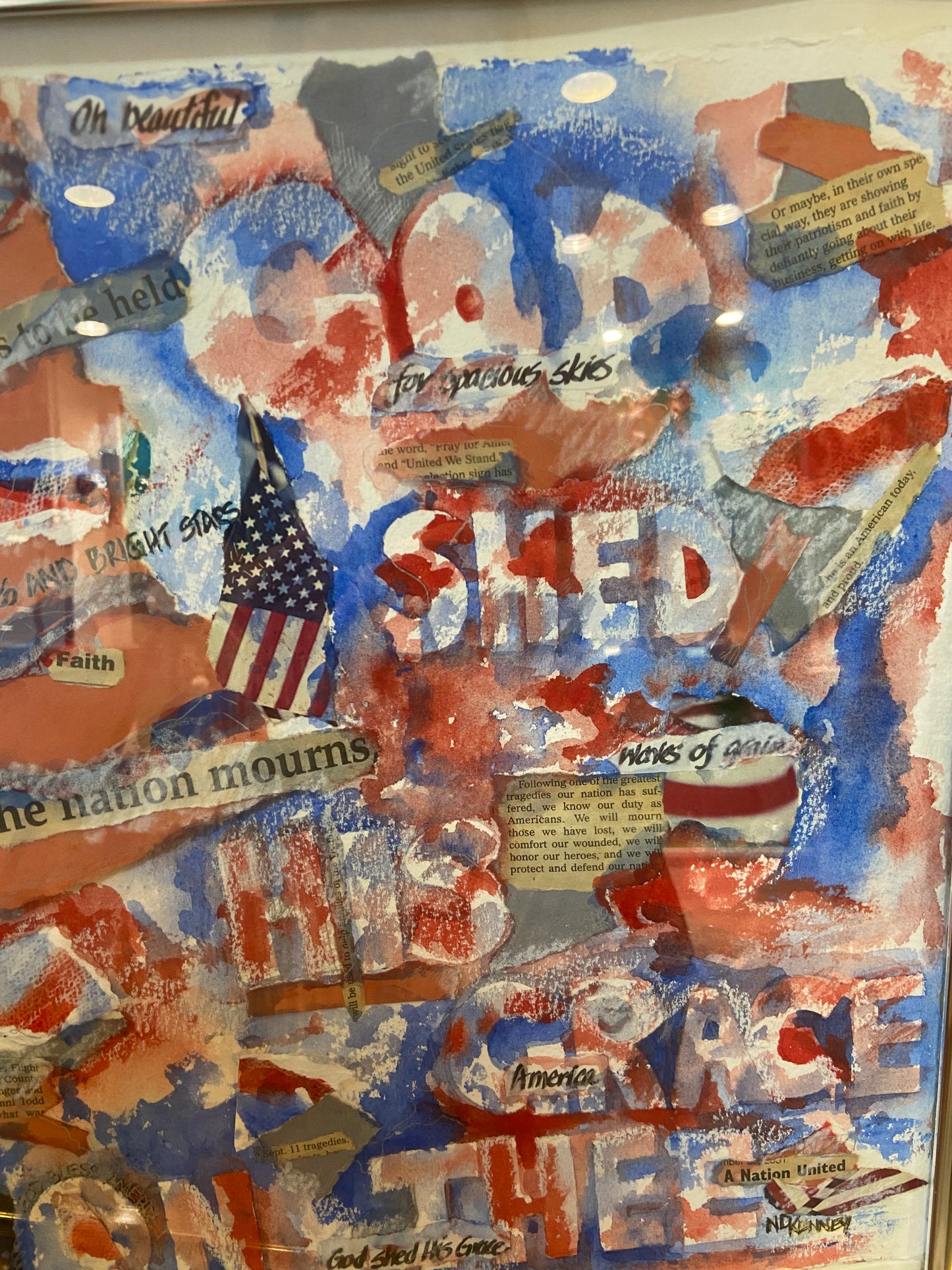 ND Kenney "God Shed His Grace" Multi Media 9/11 Themed Collage (PDZTEU)