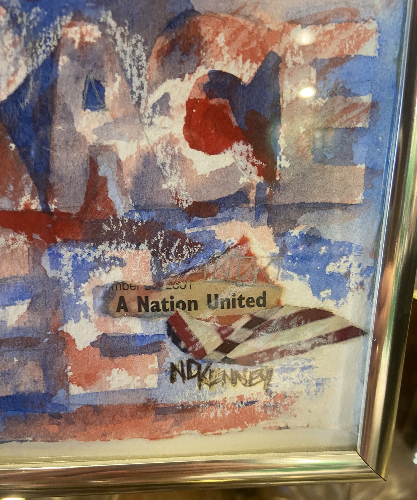 ND Kenney "God Shed His Grace" Multi Media 9/11 Themed Collage (PDZTEU)