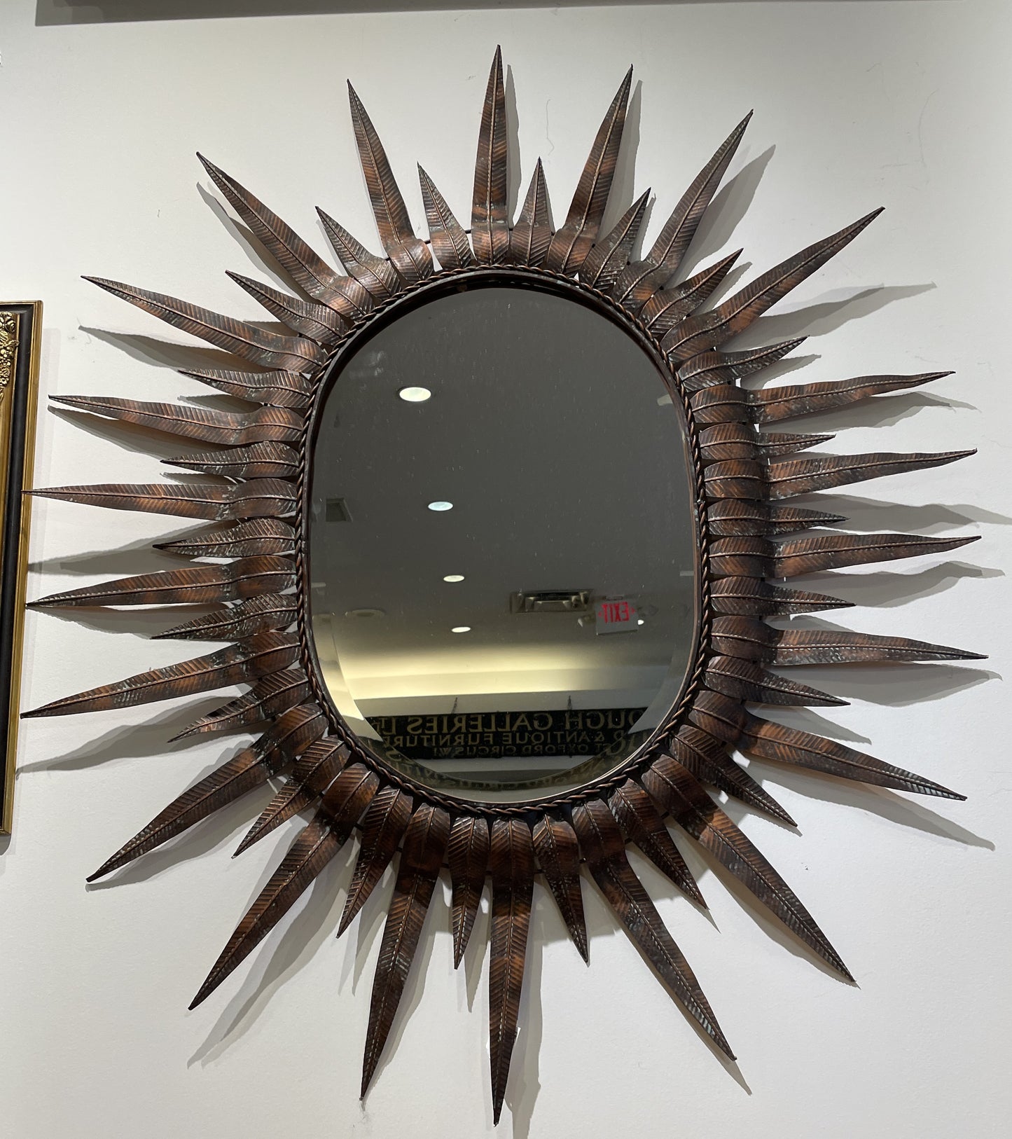Spanish Style Sunburst Mirror, Oval (0GO001)