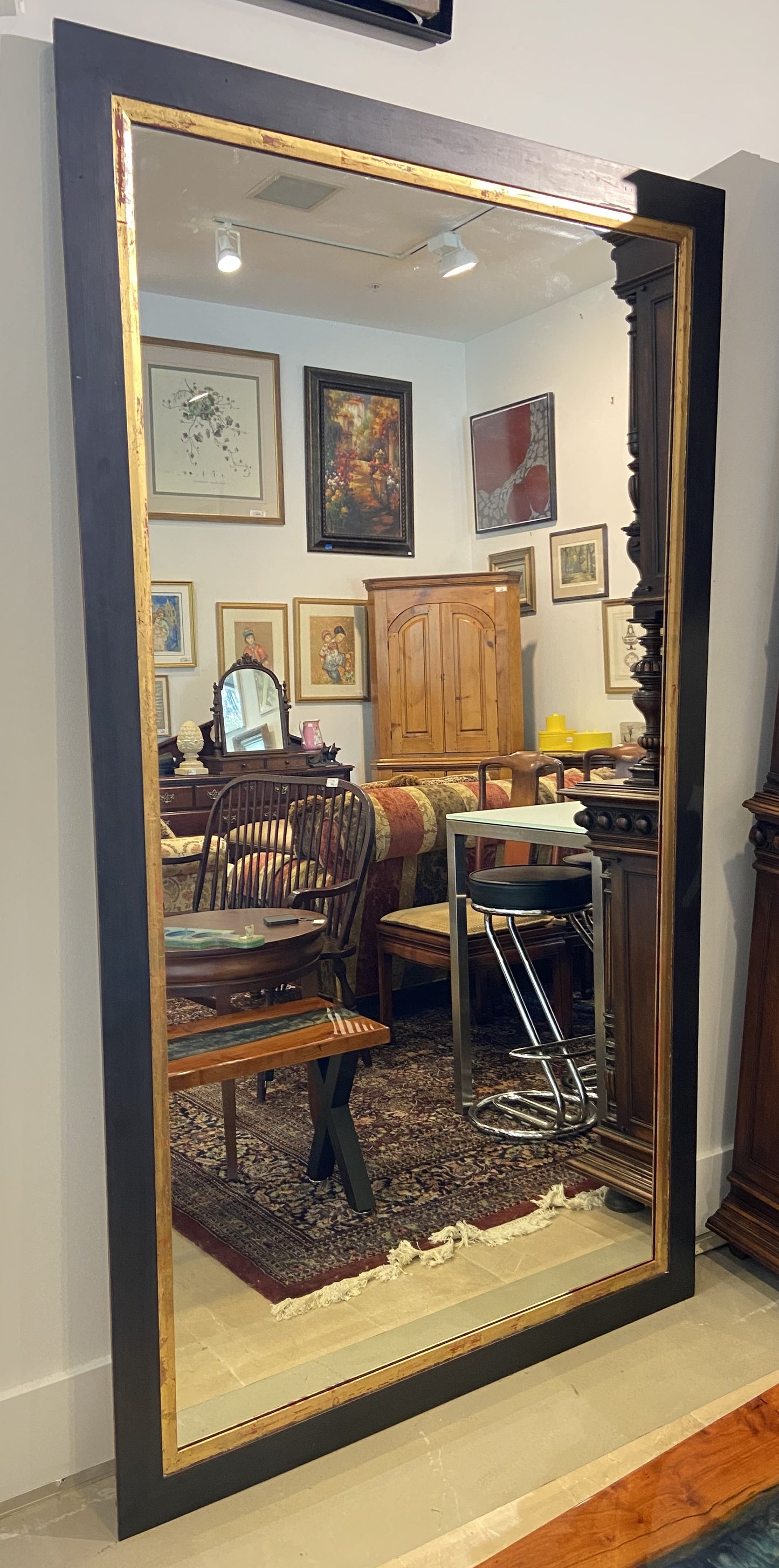 Large Framed Floor Mirror (8SLV7H)