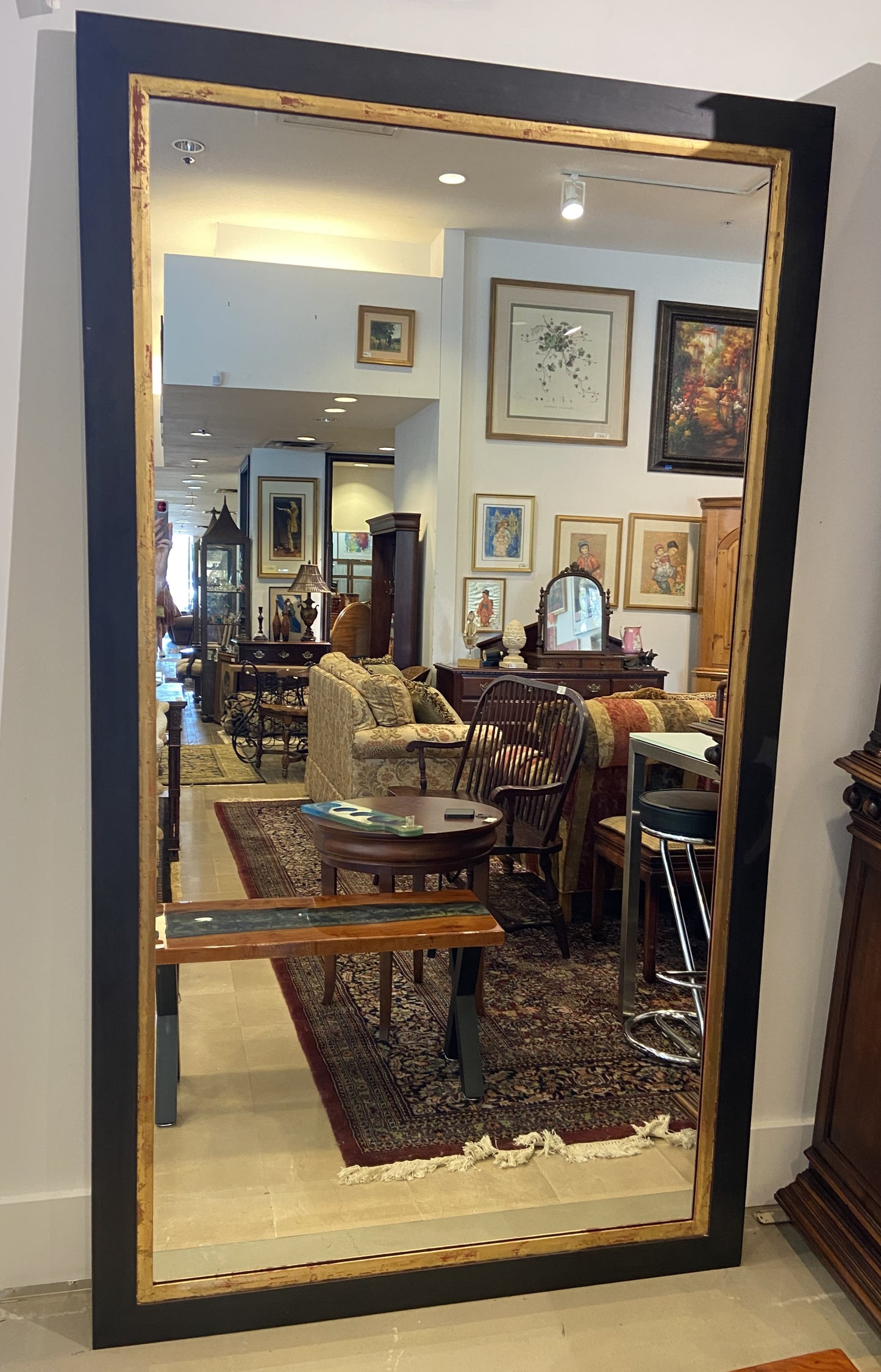 Large Framed Floor Mirror (8SLV7H)