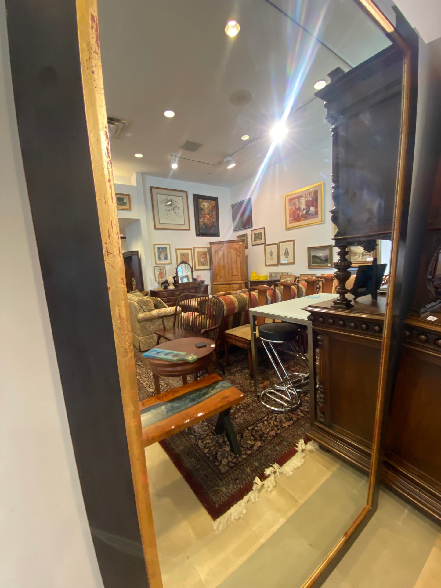 Large Framed Floor Mirror (8SLV7H)