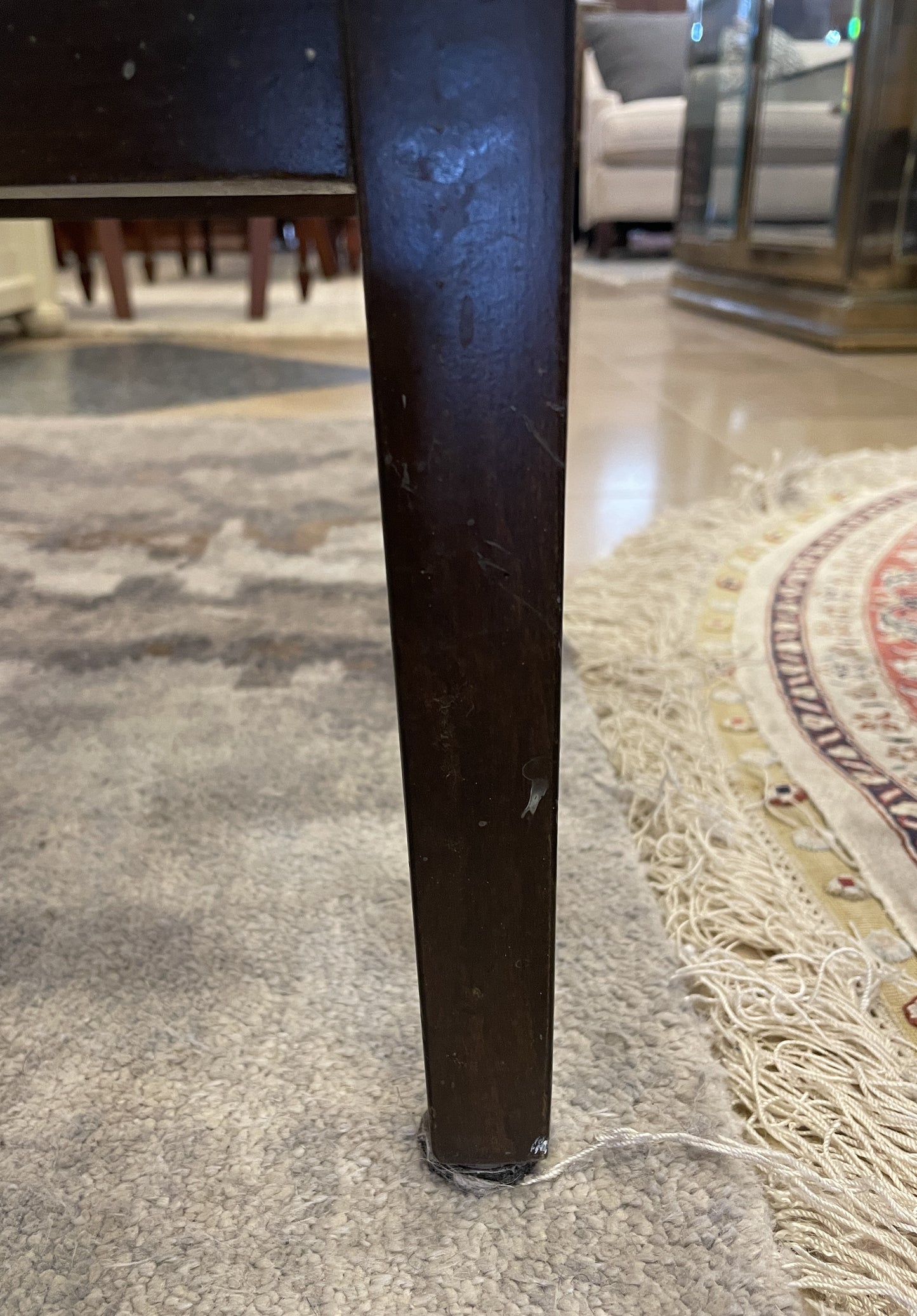 Ethan Allen "Harper" Leather Counter Stool (2 Available) (06I00E)