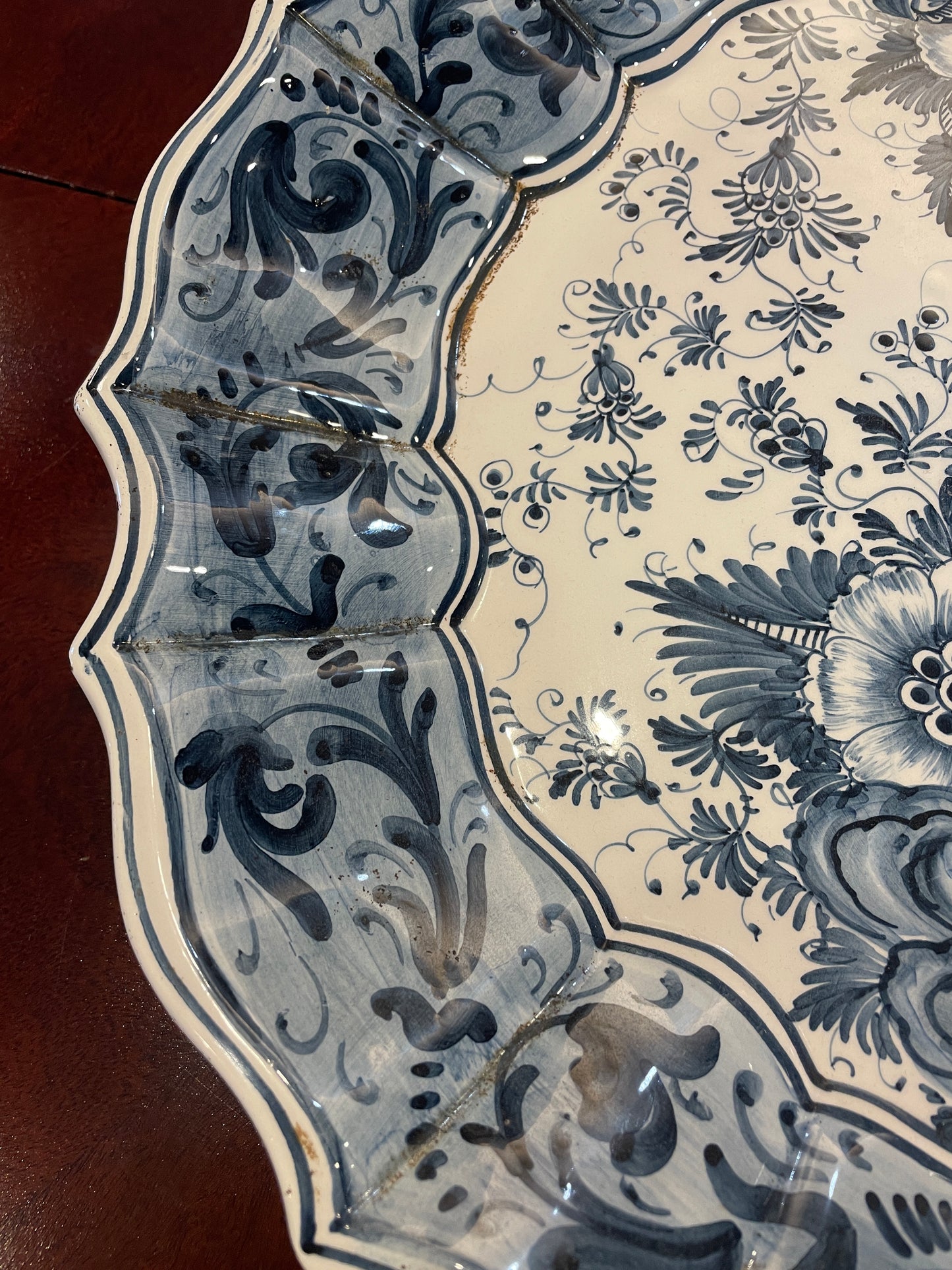 Italian Delft Platter, Antique (0G000Q)