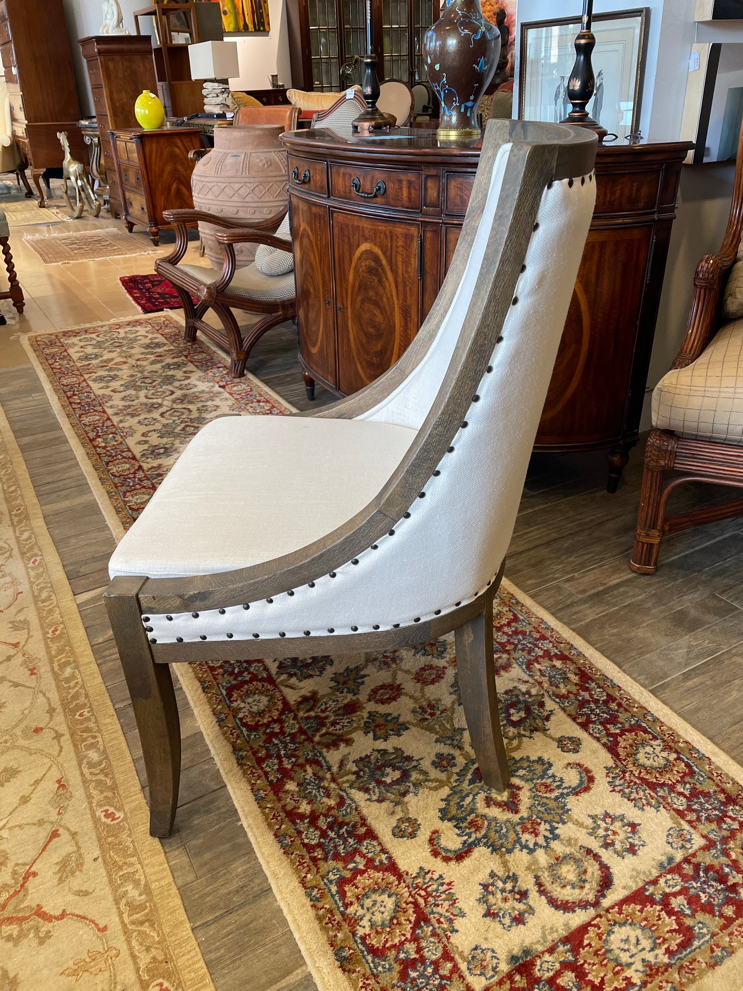 Restoration Hardware 19th Century French Empire Dining Chairs, a Pair (0GS005)