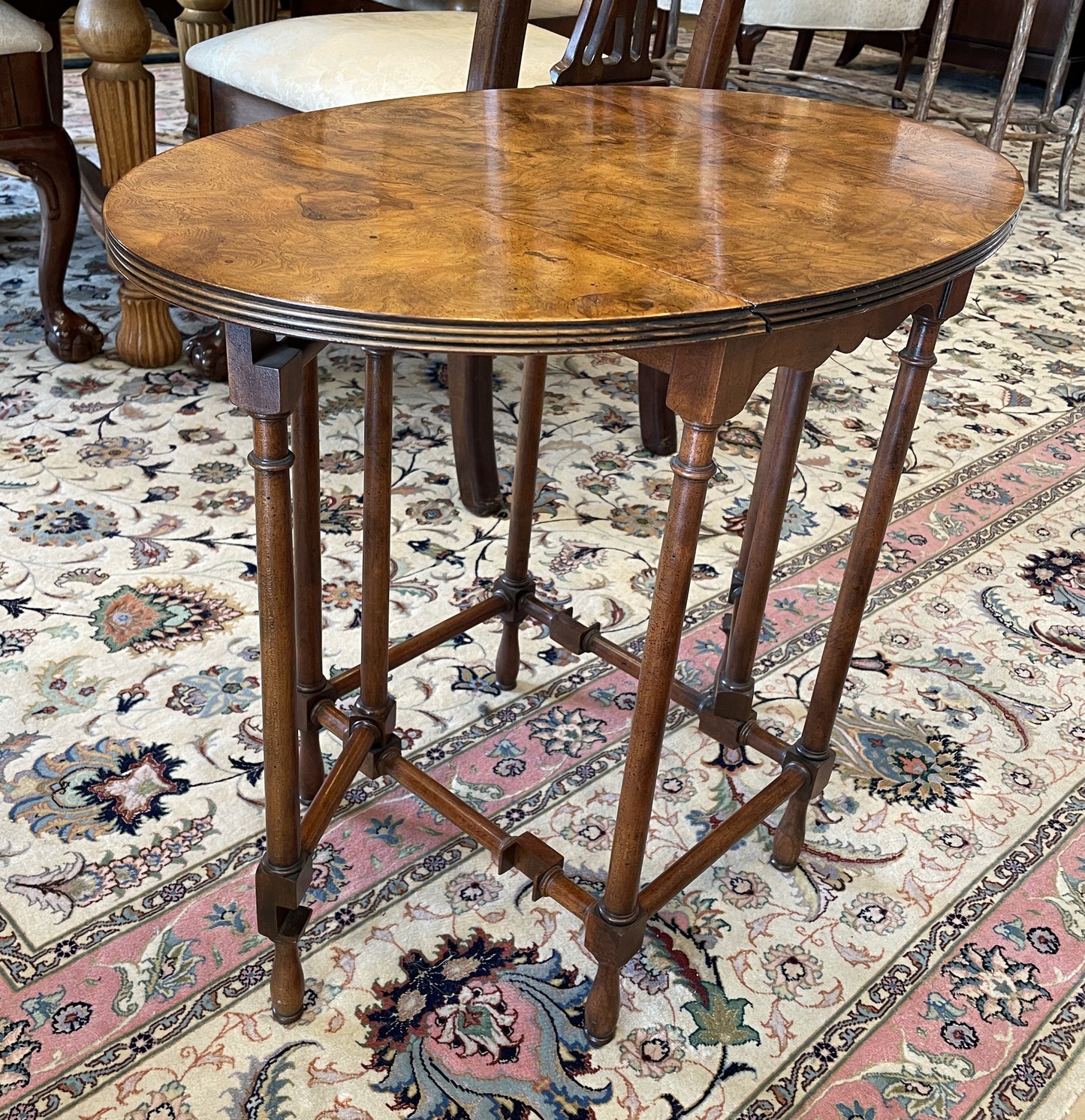 Baker Burled Gate Leg End Table (0GV003)
