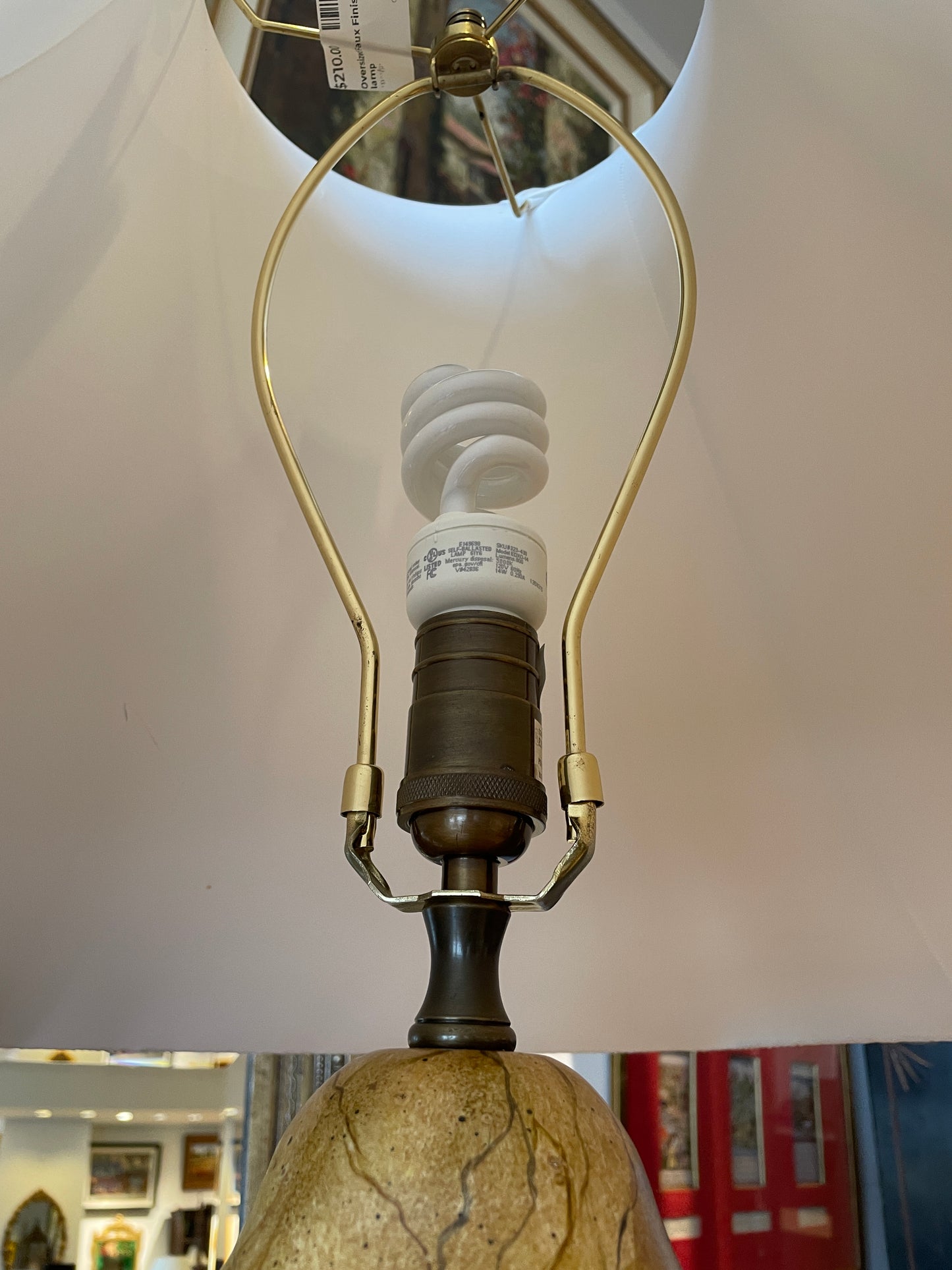 Oversized Faux Finished Urn Lamp (0AS00F)