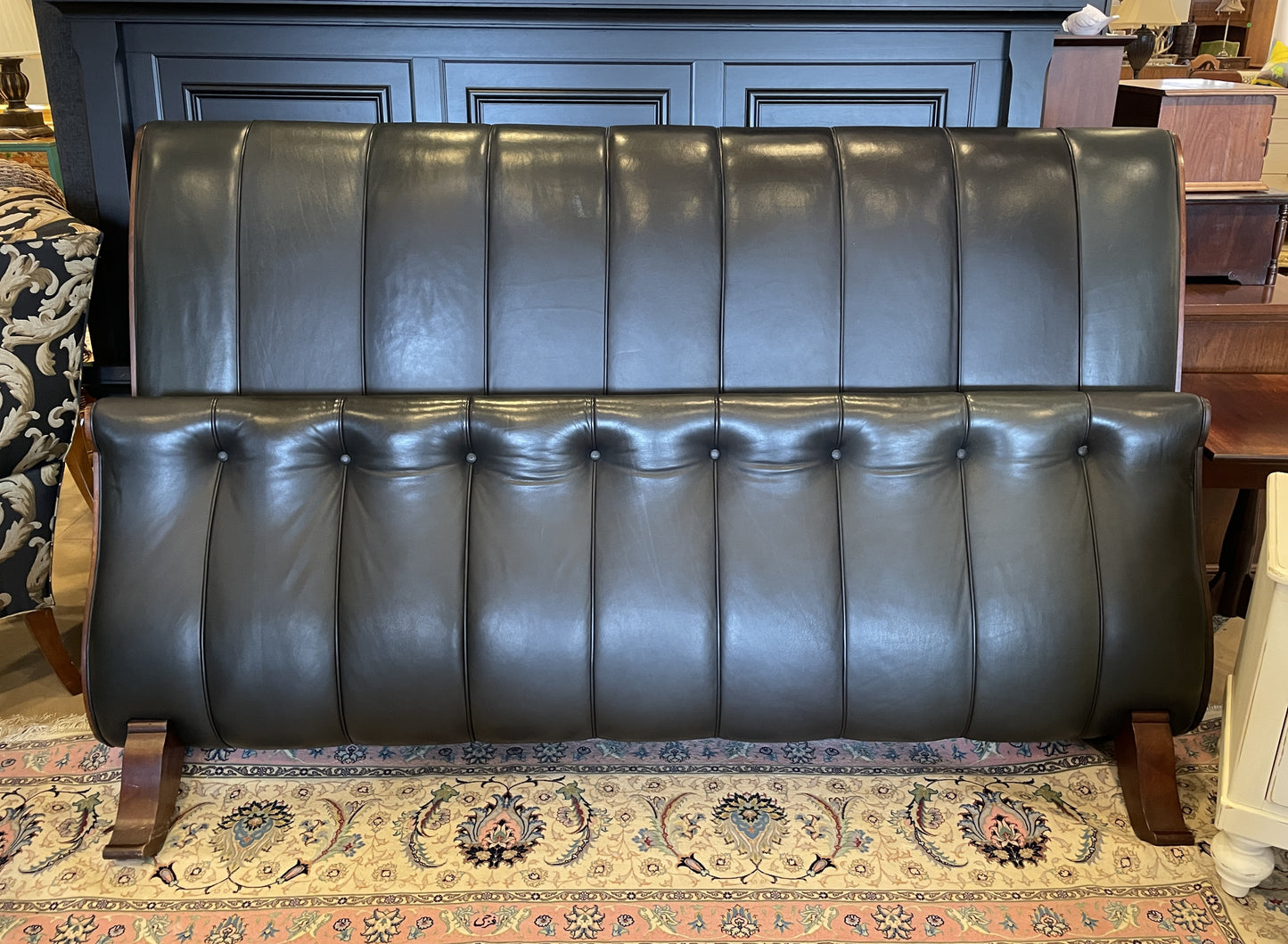 Hickory Chair Body-Calla King Bed Leather AS IS
