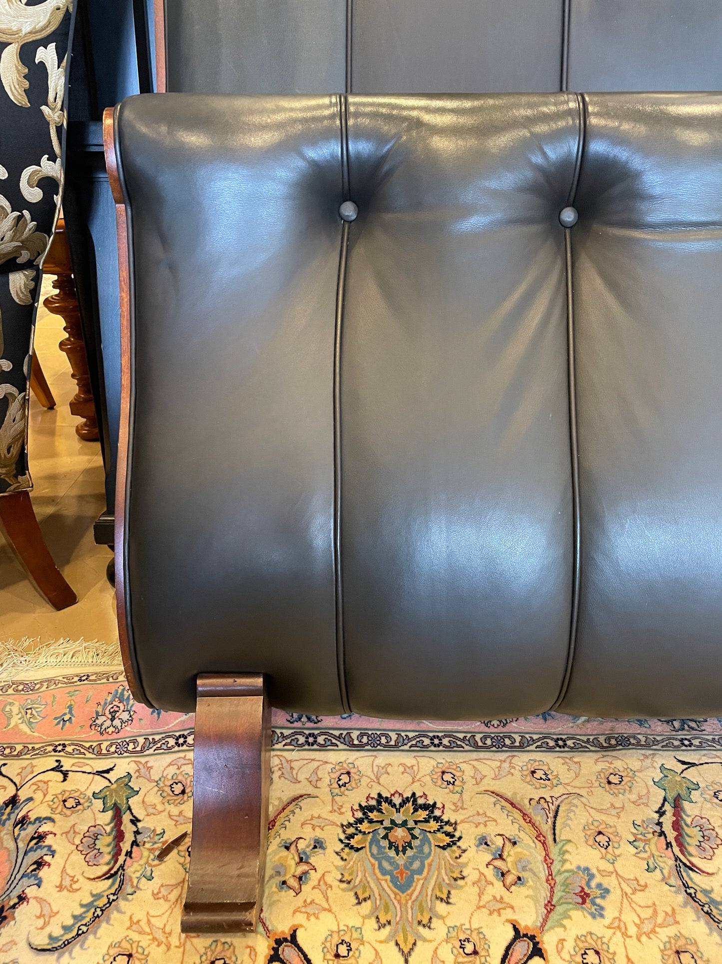 Hickory Chair Body-Calla King Bed Leather AS IS