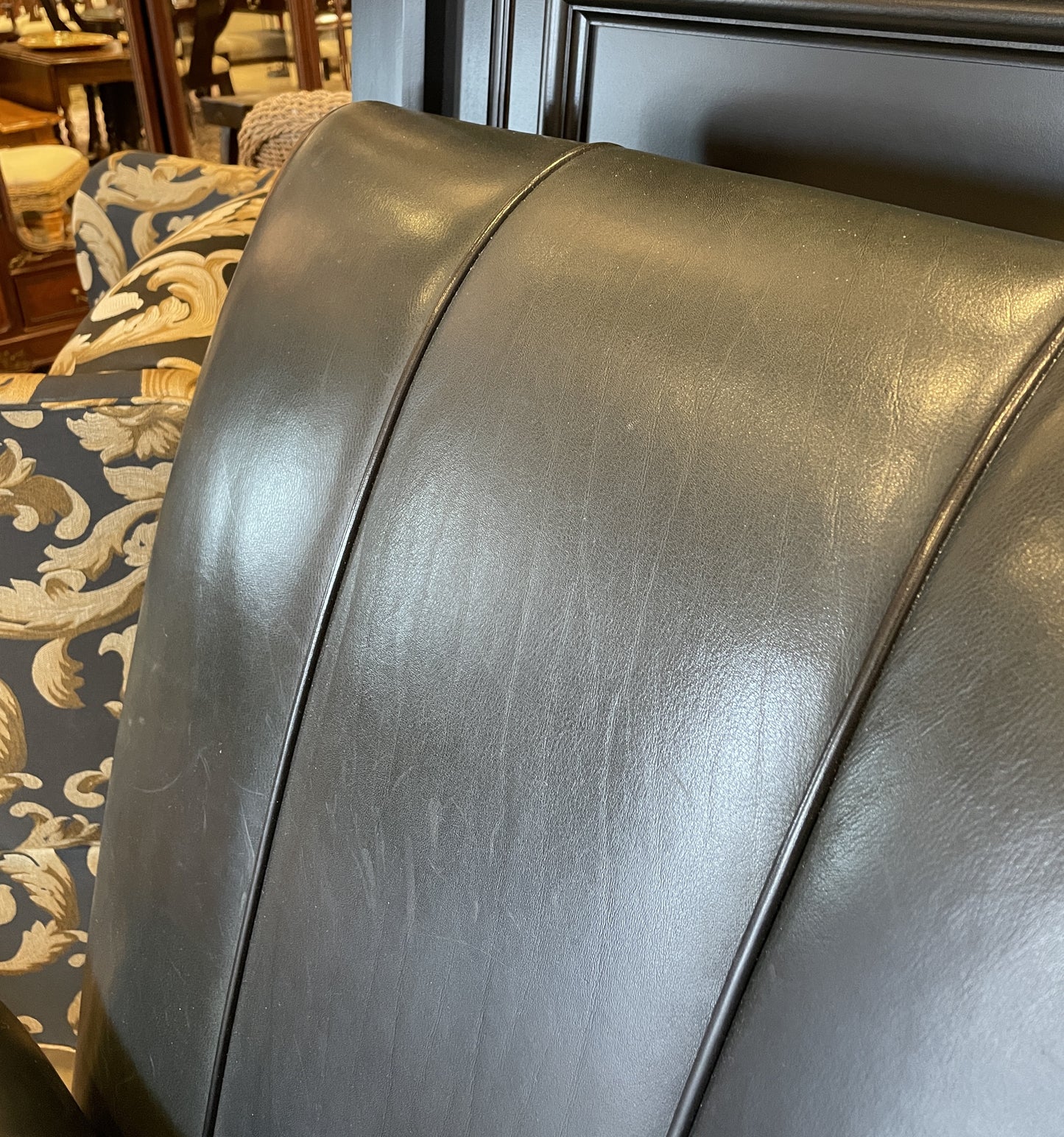 Hickory Chair Body-Calla King Bed Leather AS IS