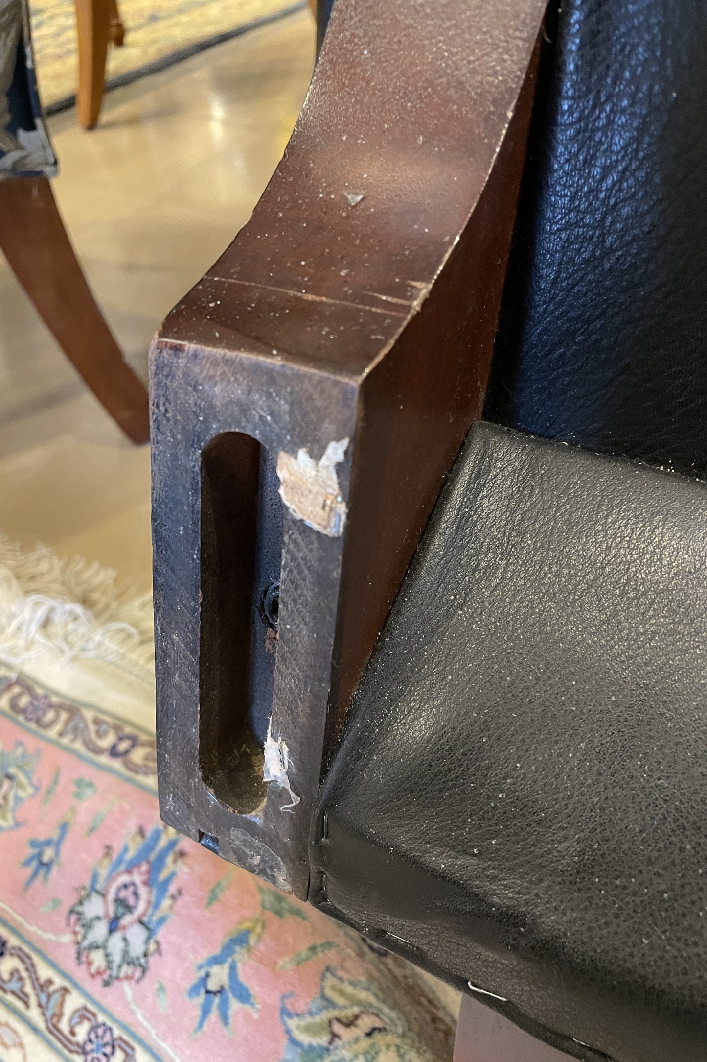 Hickory Chair Body-Calla King Bed Leather AS IS