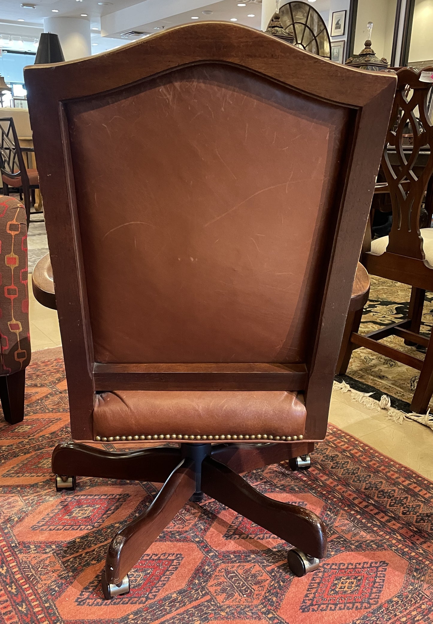Leather Executive Desk Chair, AS IS (0G000Z)